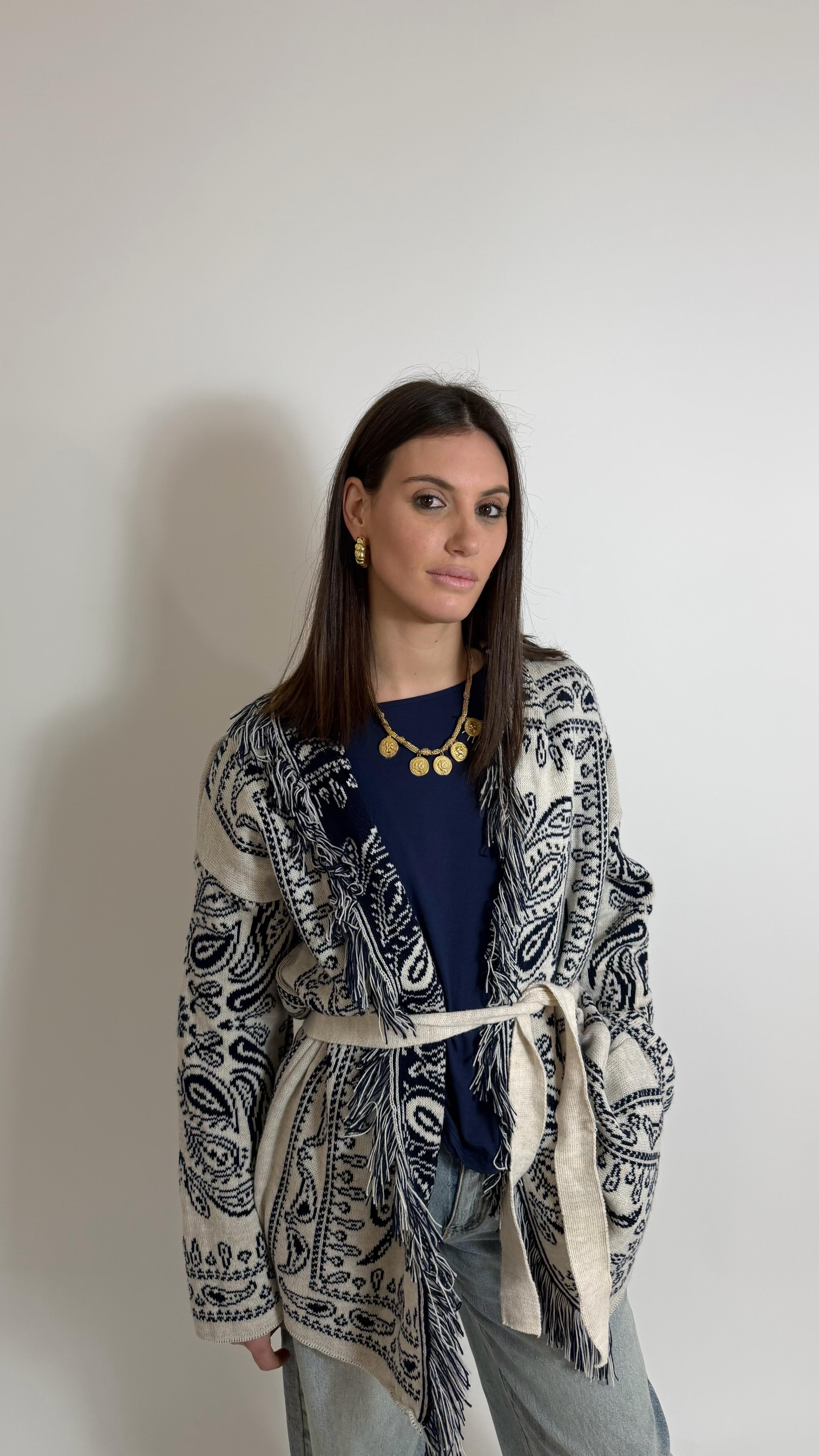 Cardigan Etnico Burro