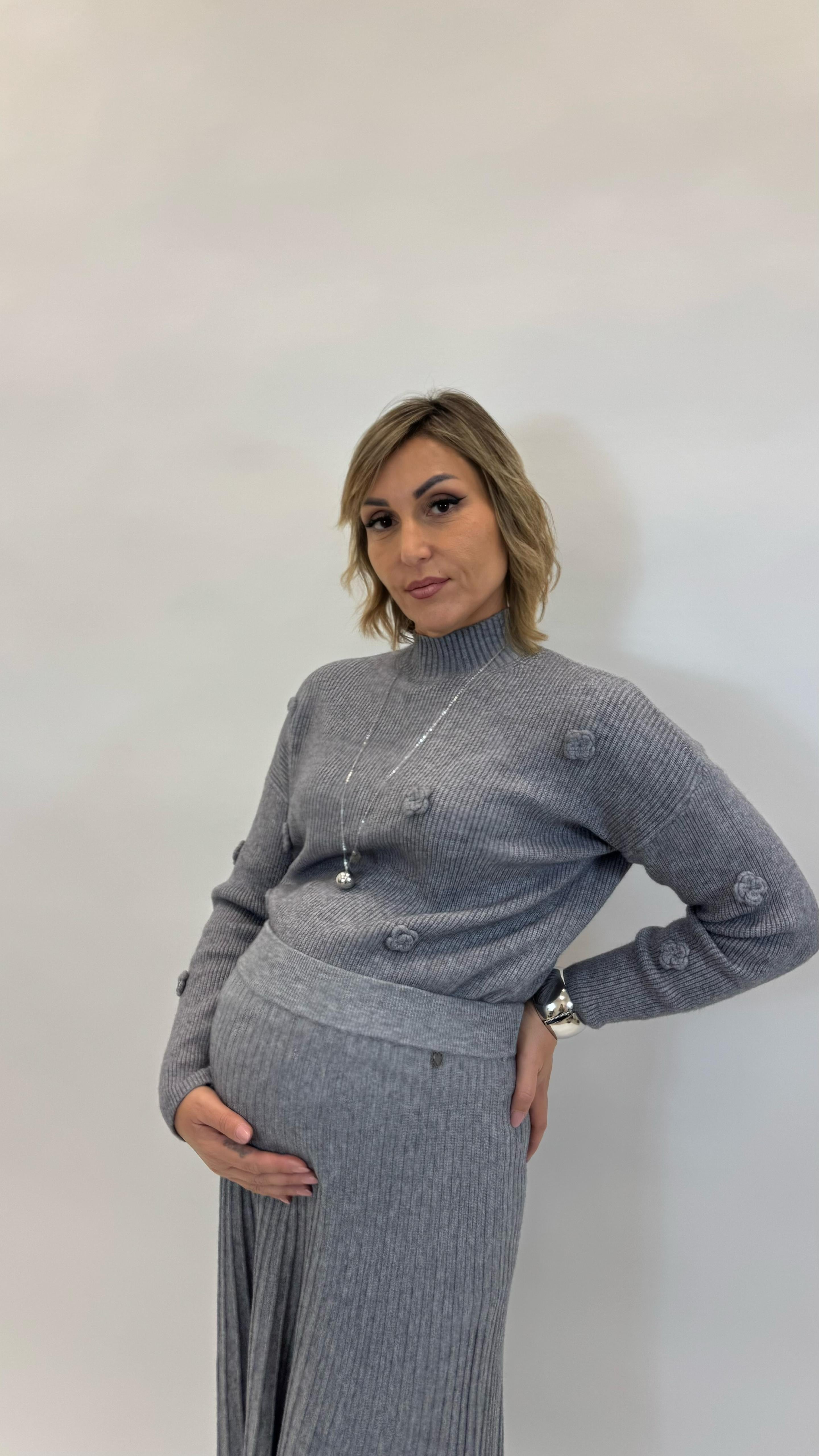 Pull Blossom Grigio Perla