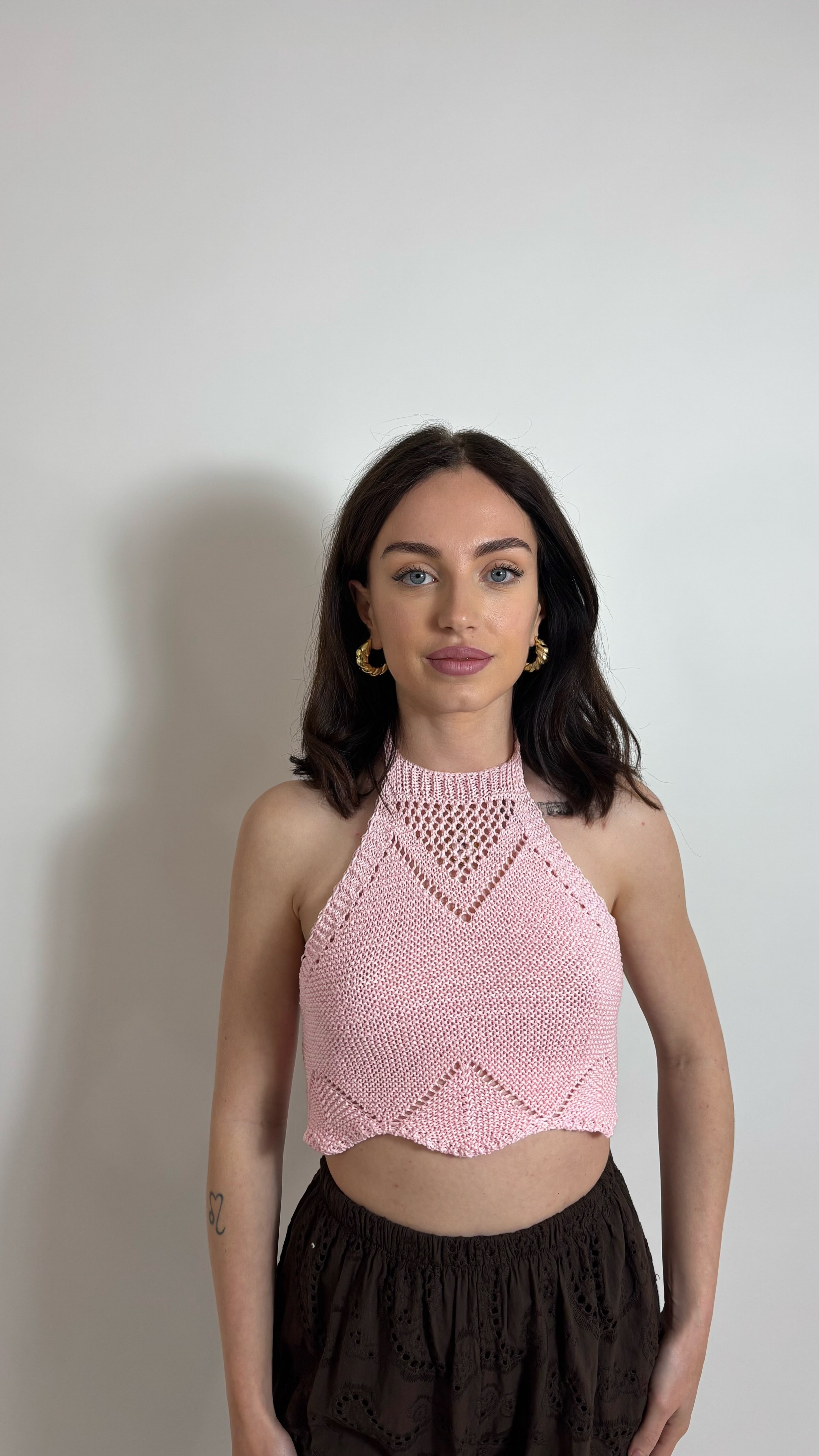 Top Crochet Panarea Rosa