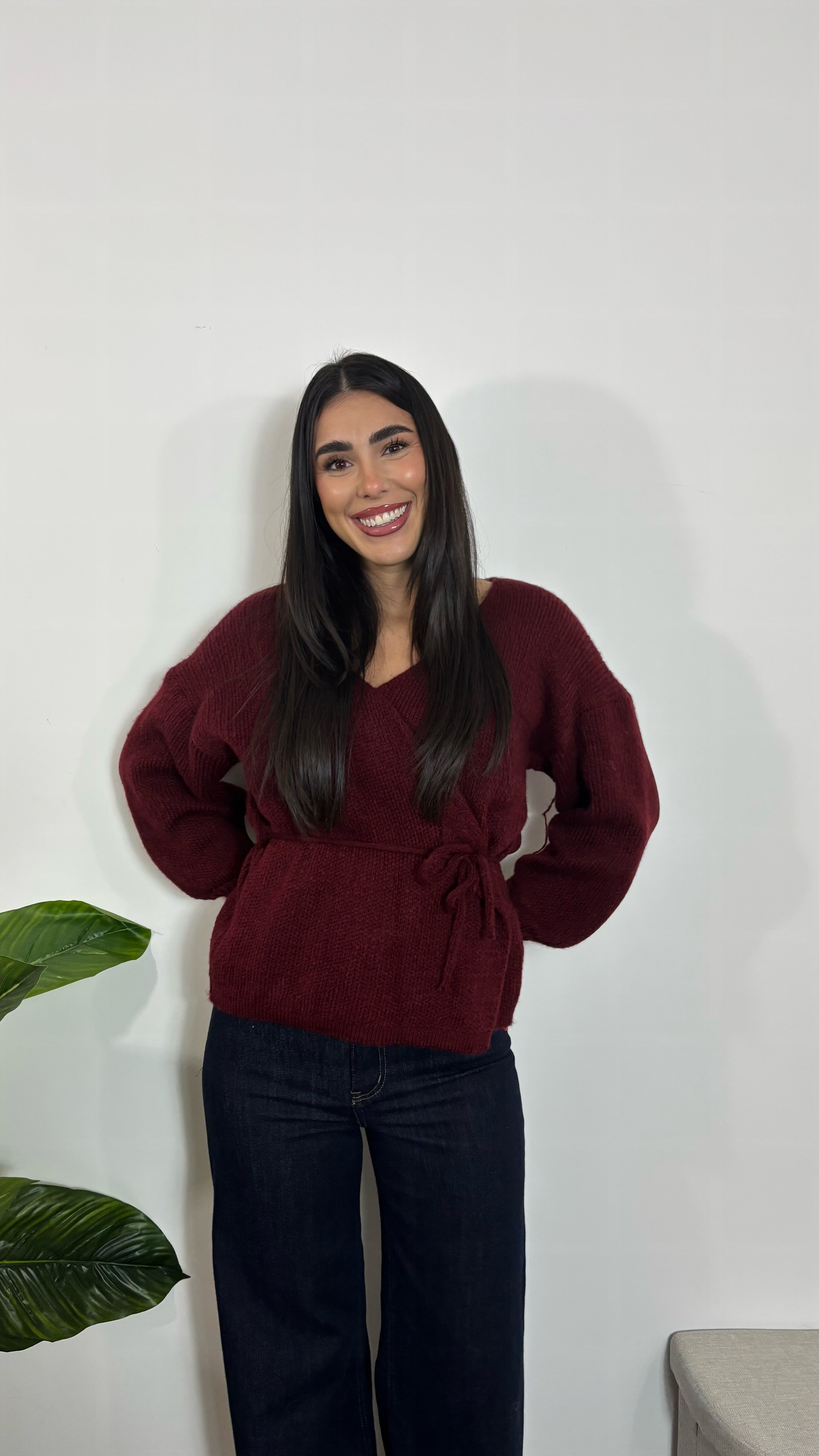 Cardigan Incrociatina Burgundy