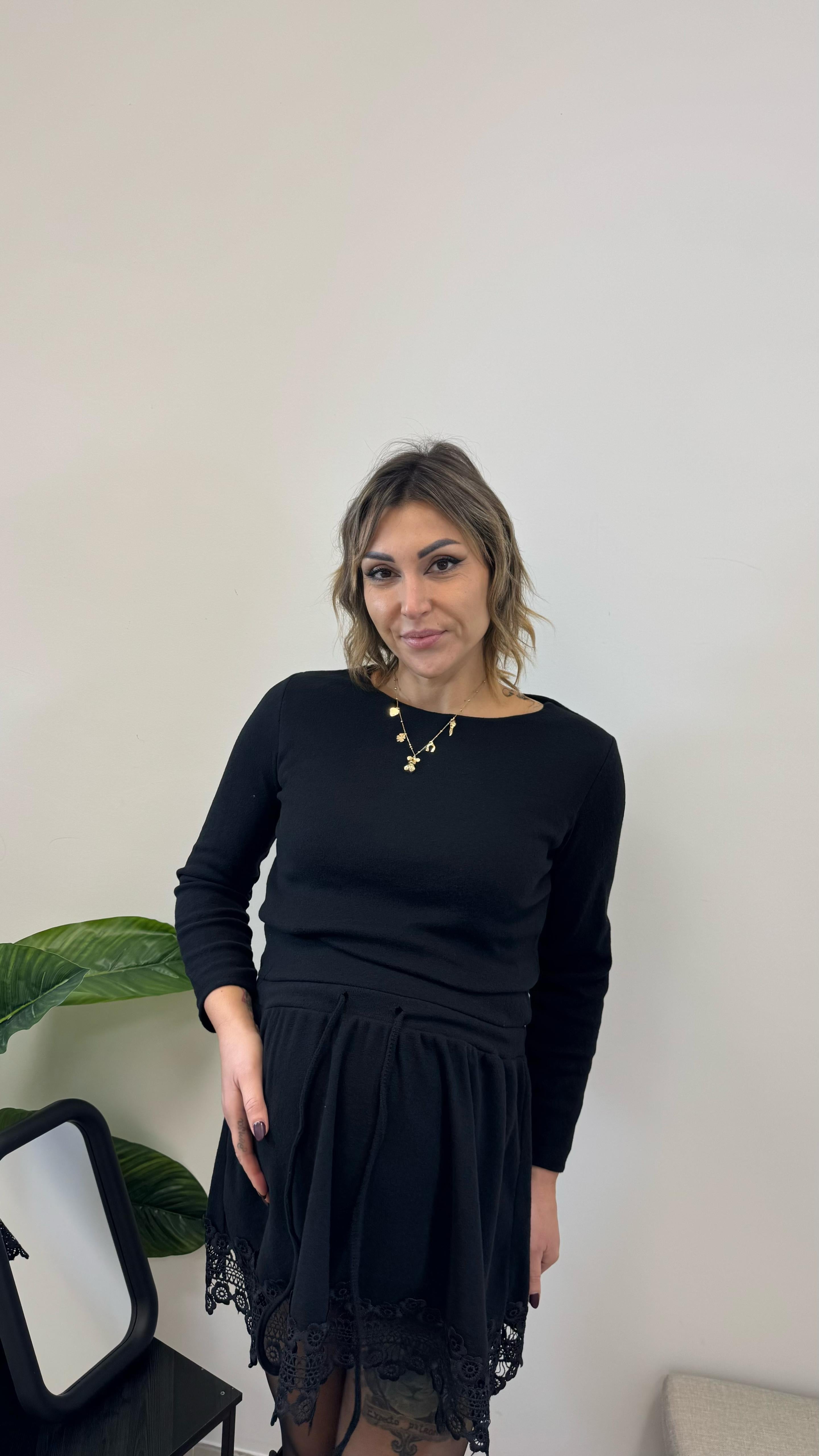 Abito Lace Comfort Nero