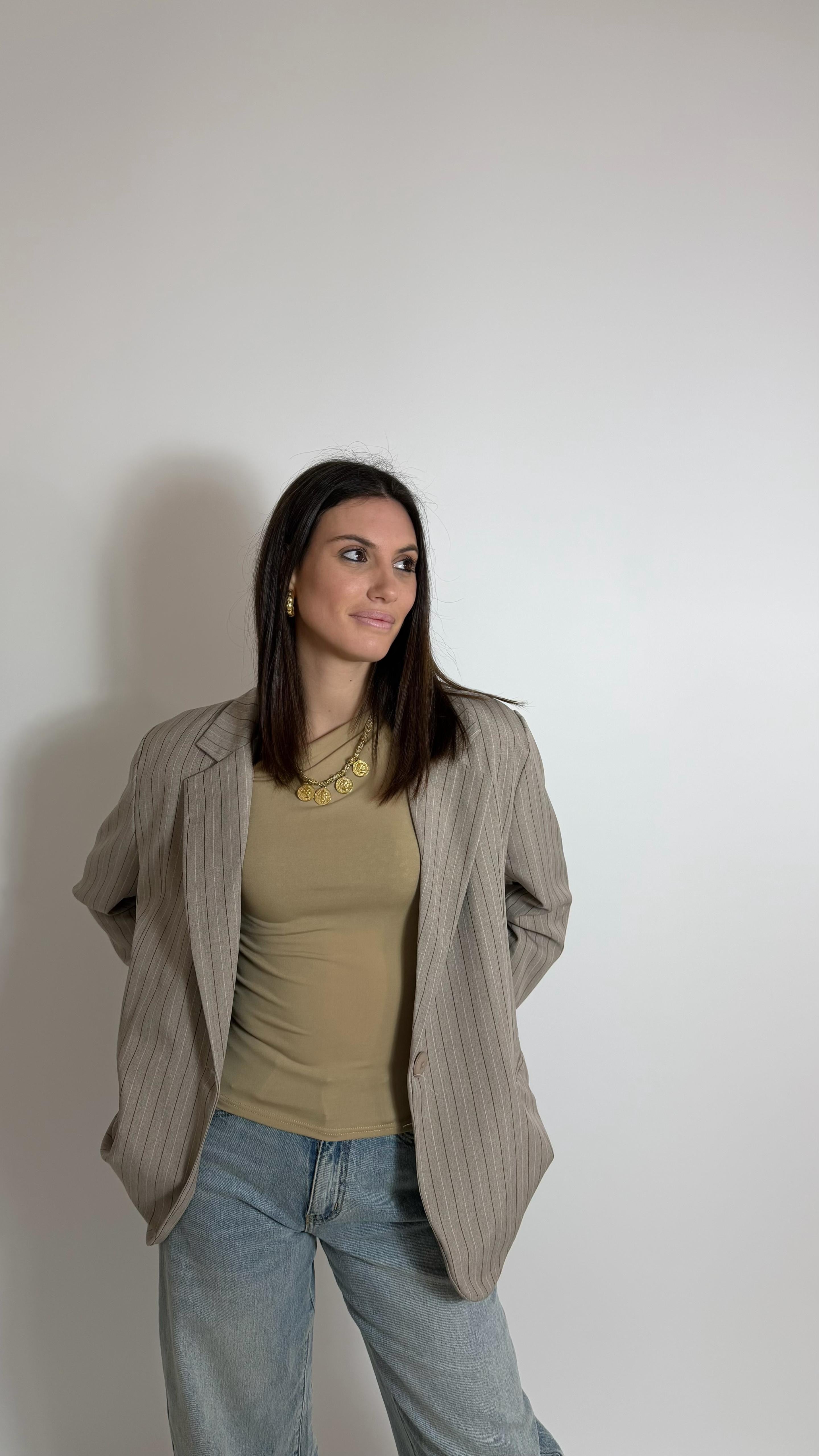 Tailleur Classic Gessato Nude