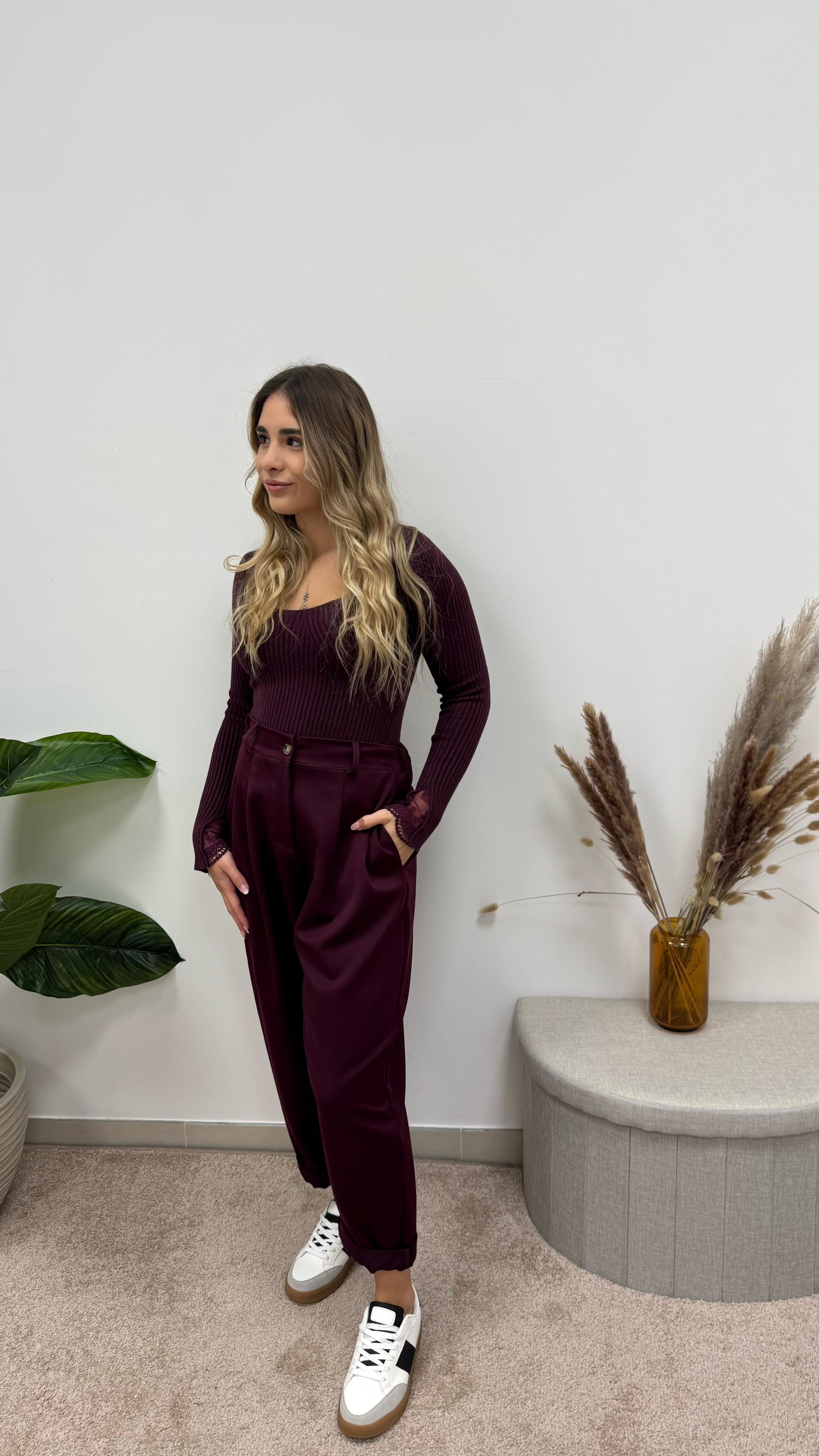 Pantalone Balloon Classic Burgundy