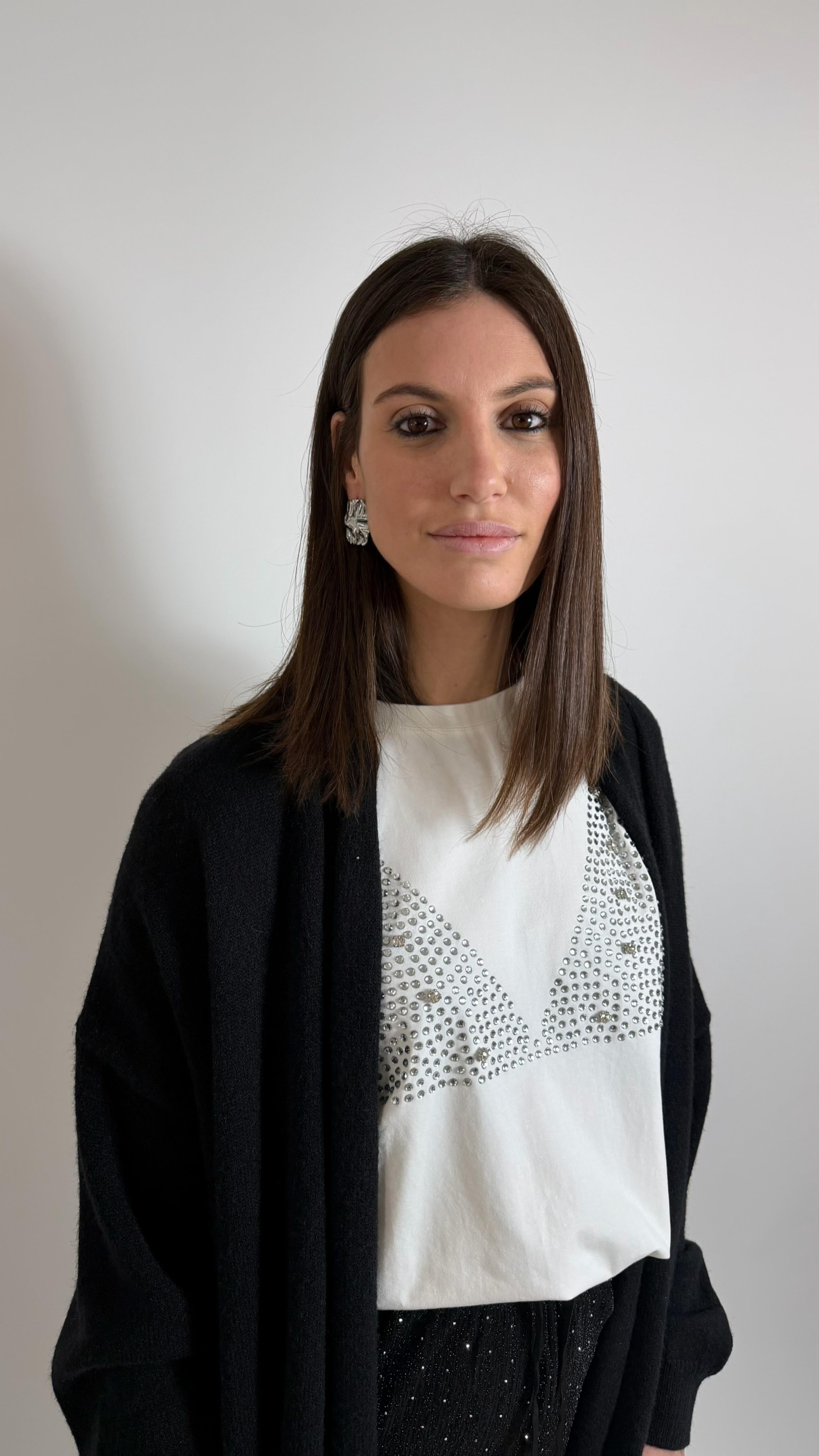 T-shirt Stampa Strass