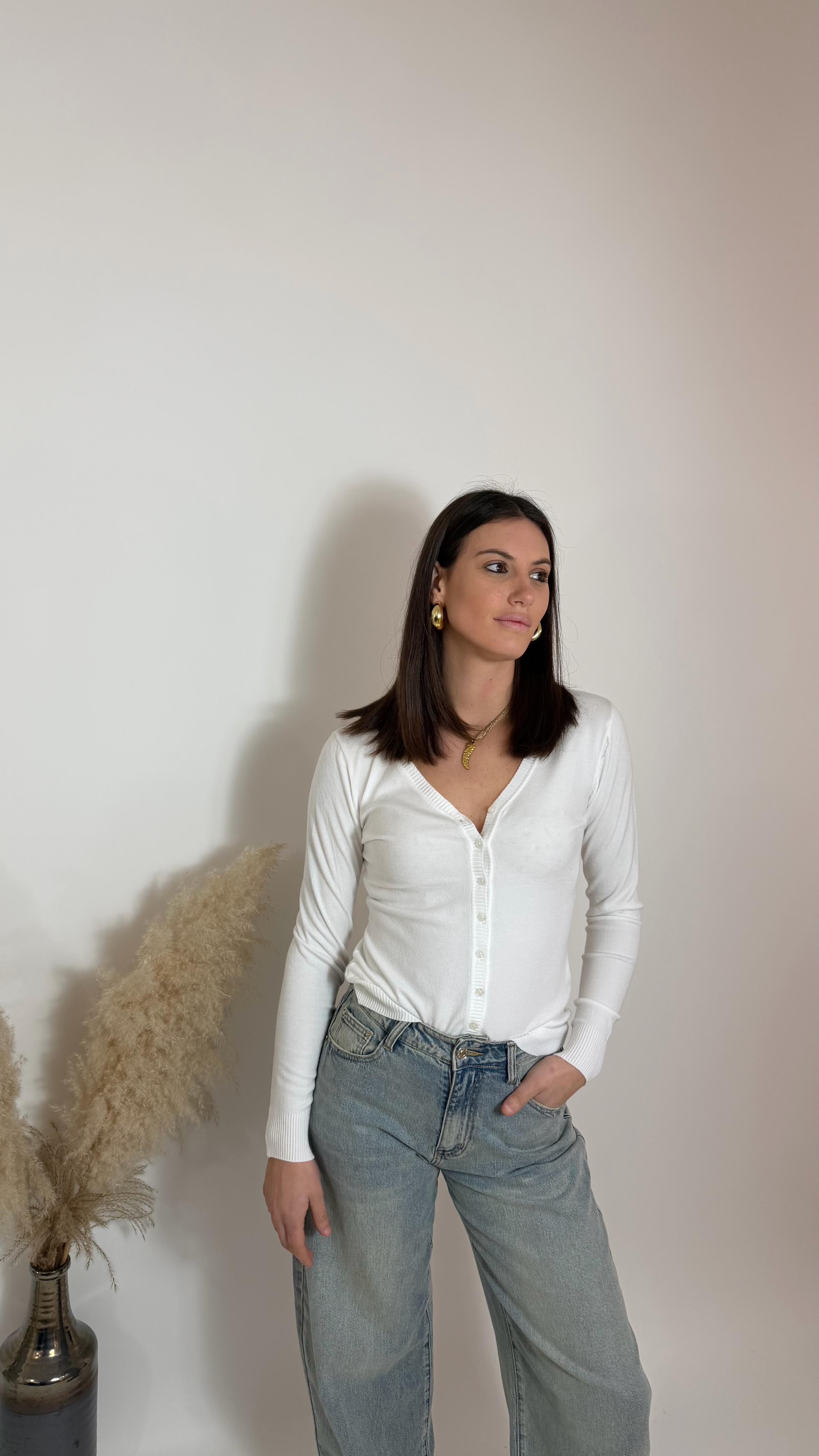 Pull Be You Bottoncini Bianco