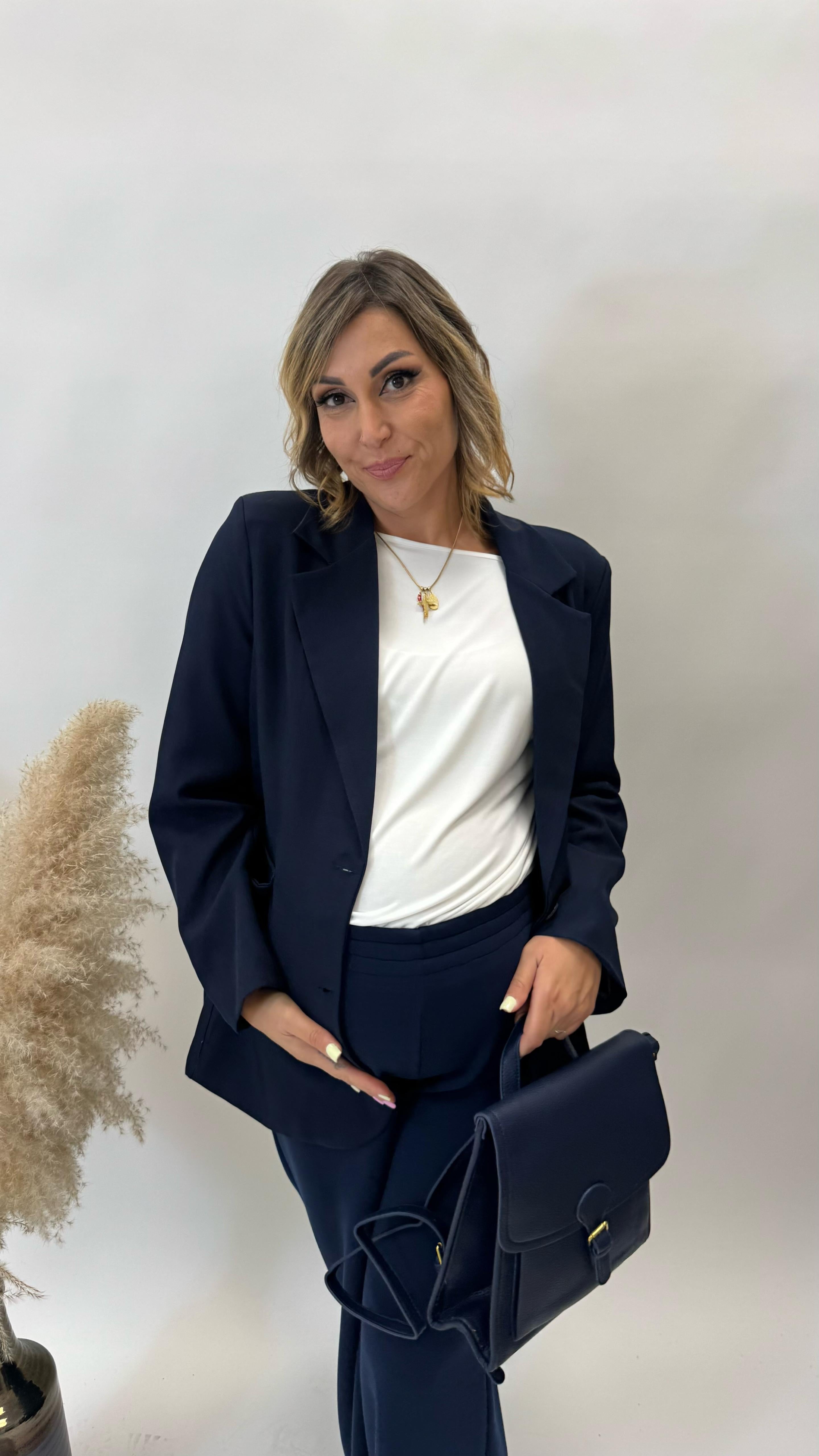 Giacca Oversize Blu Notte