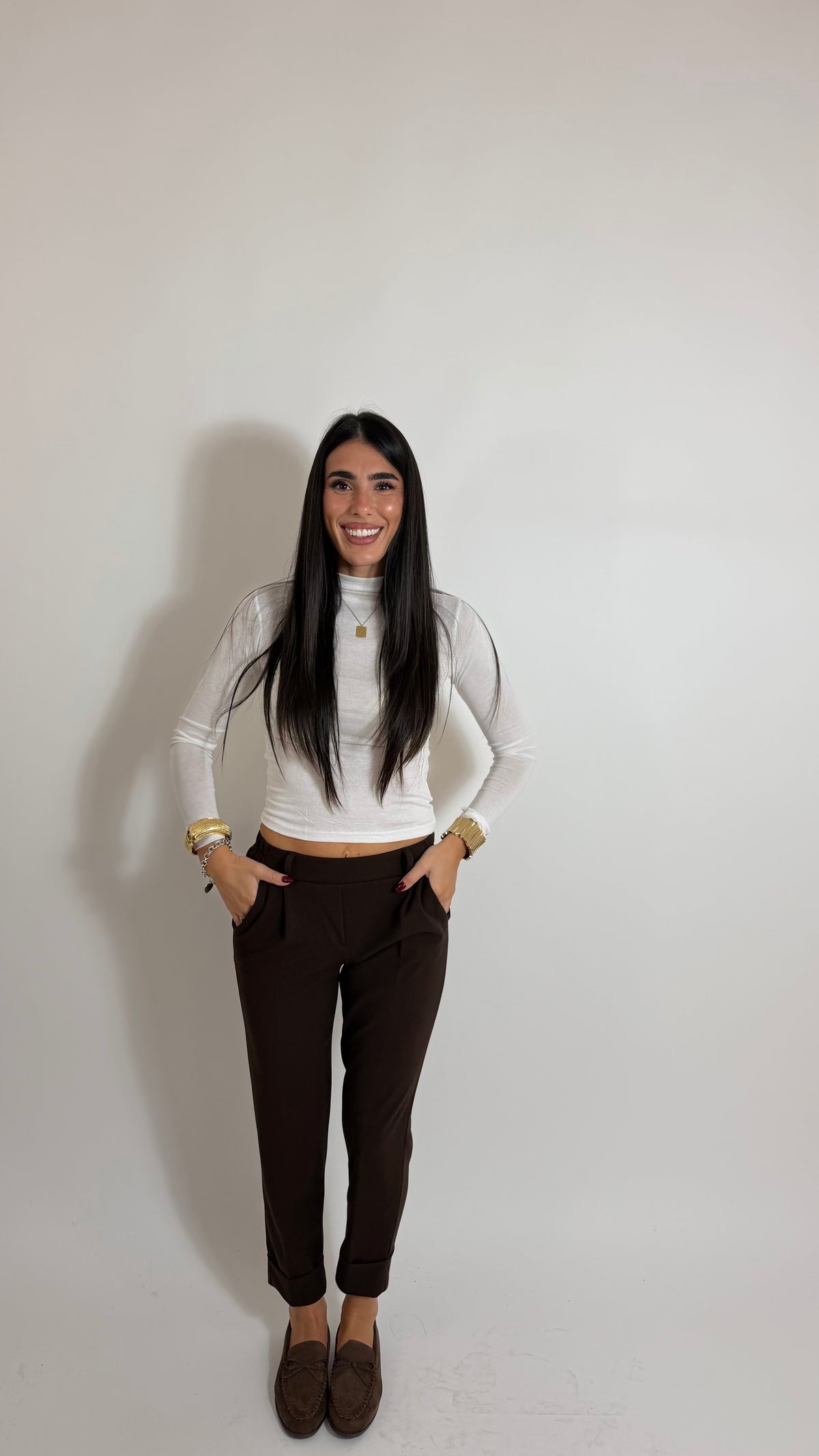 Pantalone Hide Cuff Choco