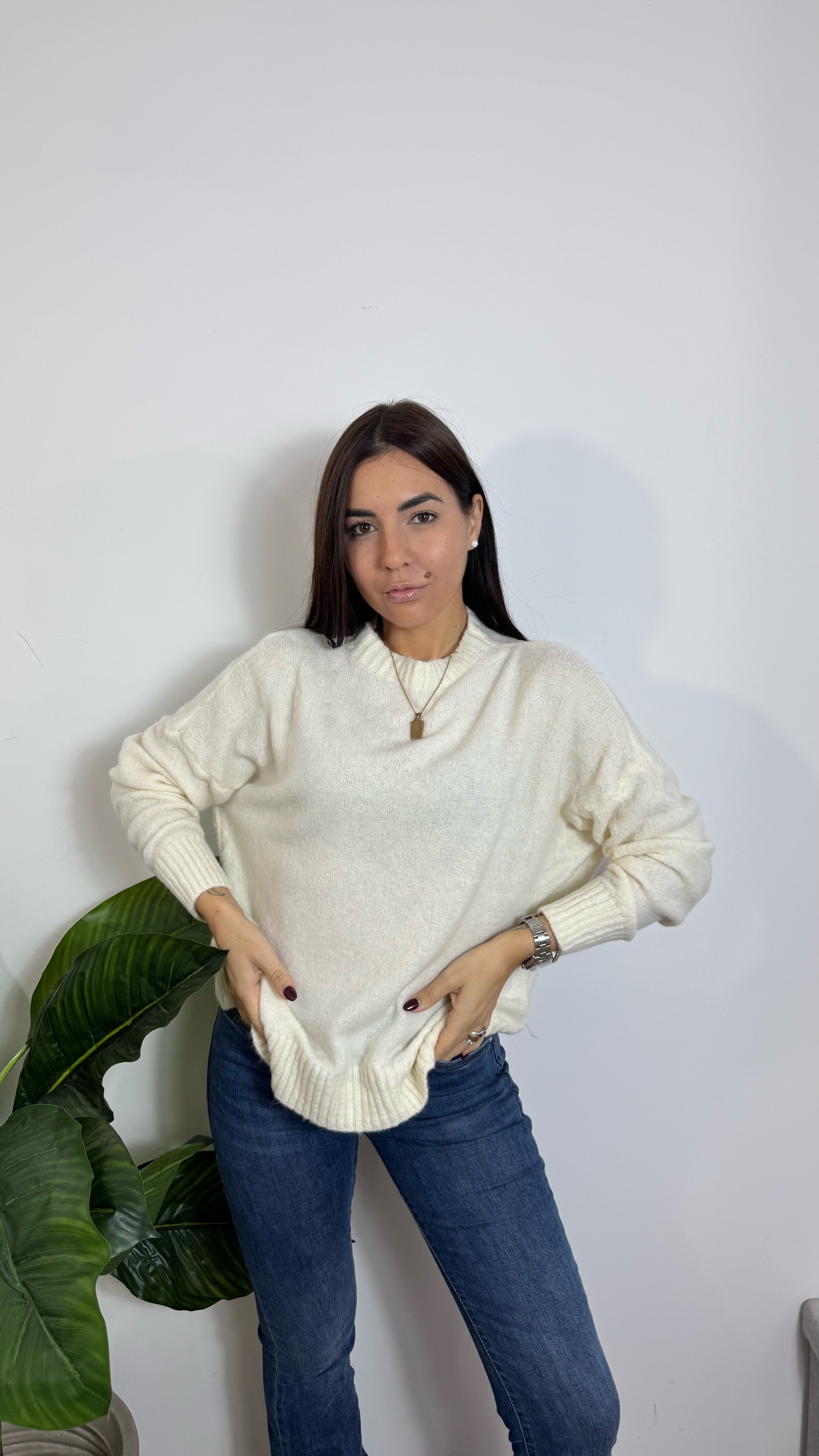 Pull Morbidissimo Girocollo Burro