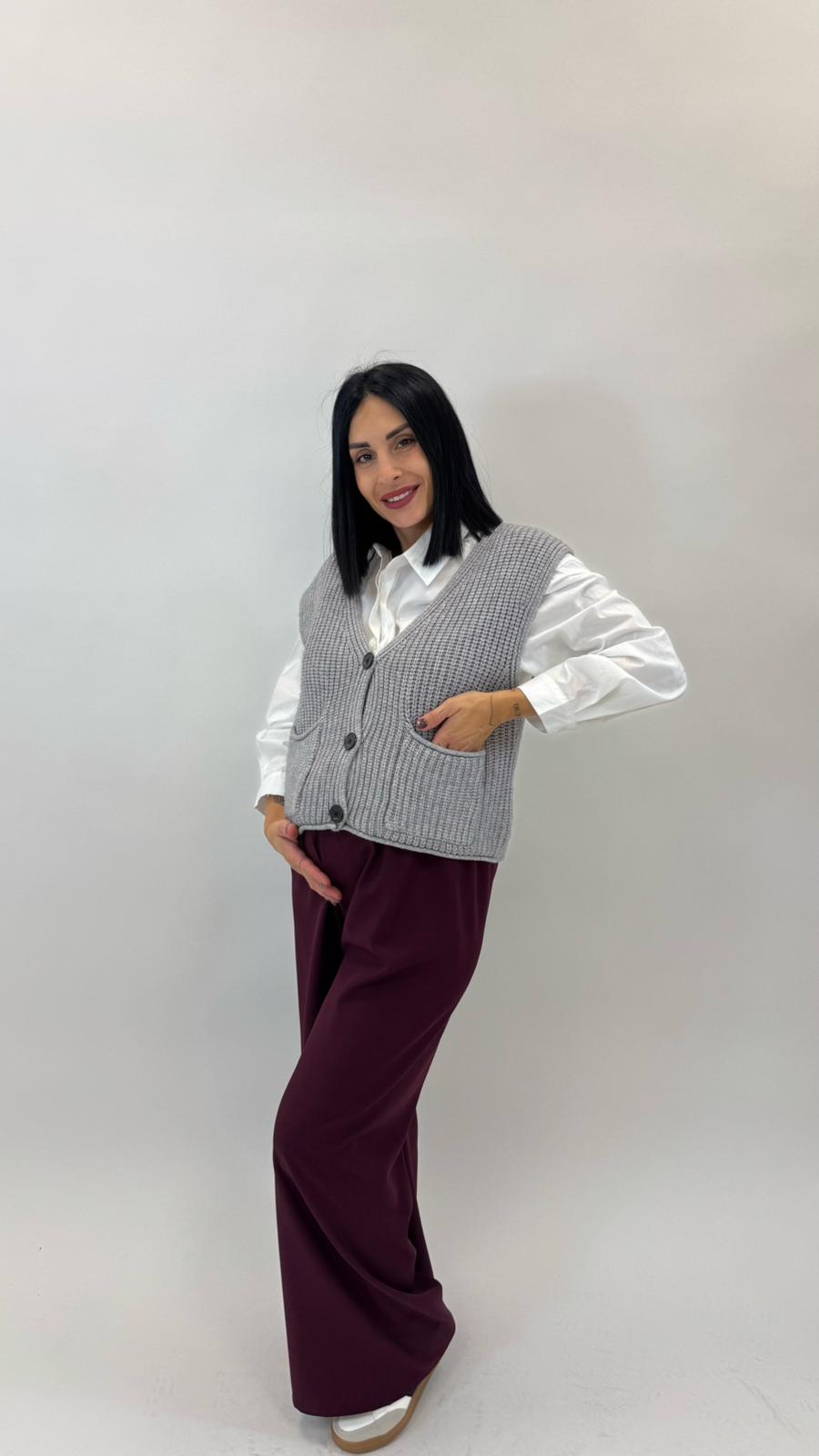 Jogger Tessuto Classico Burgundy