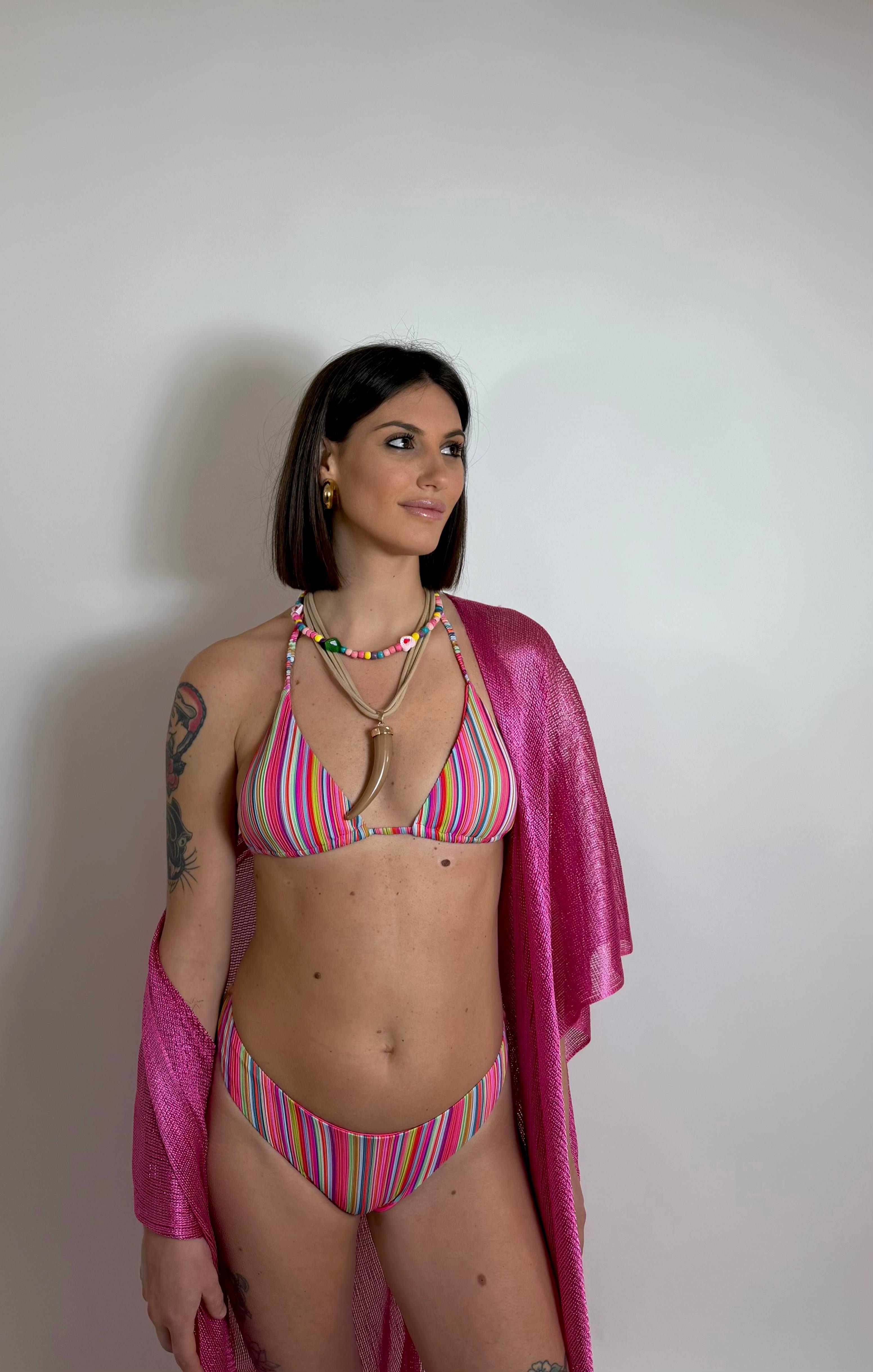 Bikini Sunset Stripe Pink
