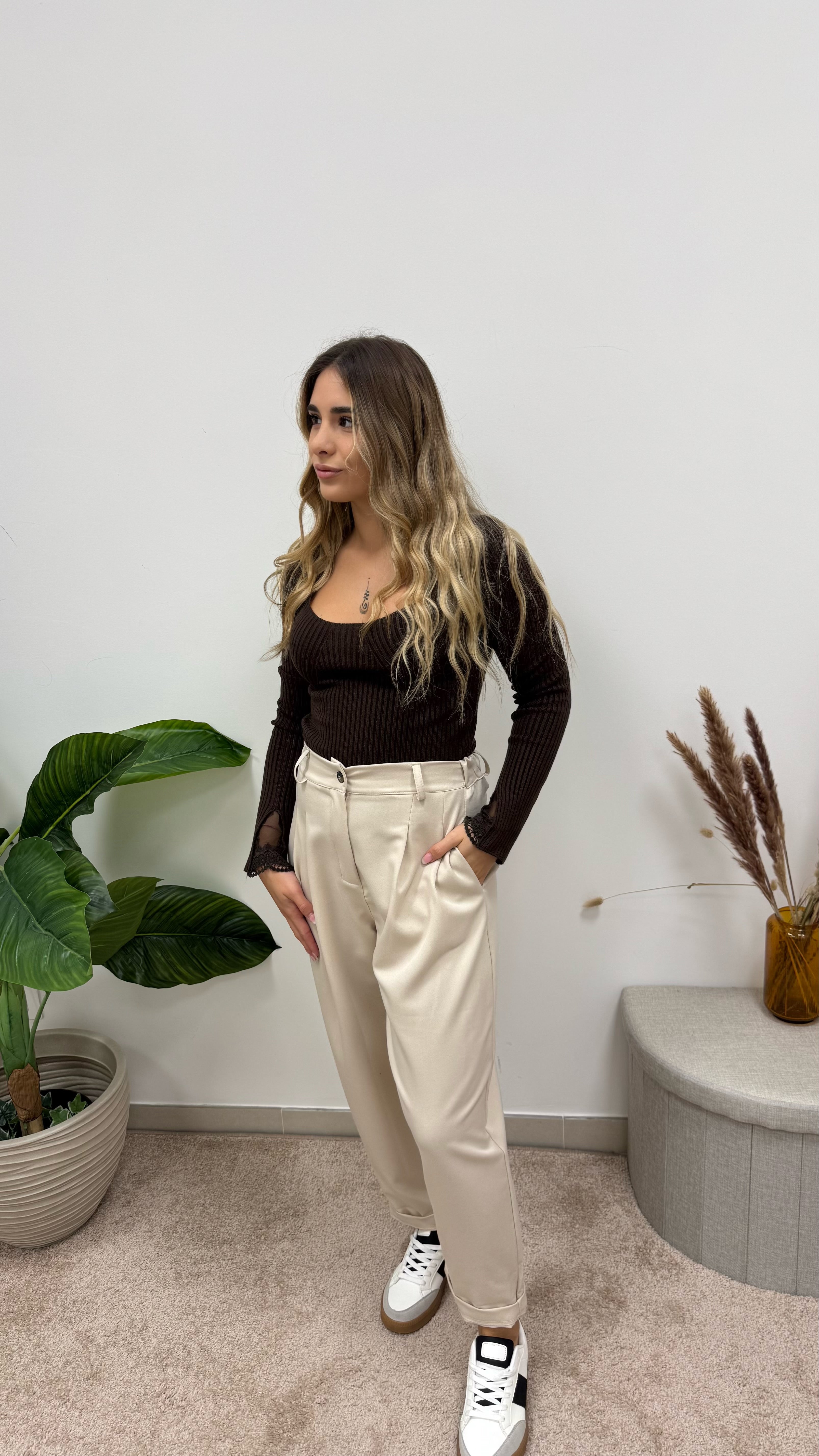 Pantalone Soft Tapered Burro