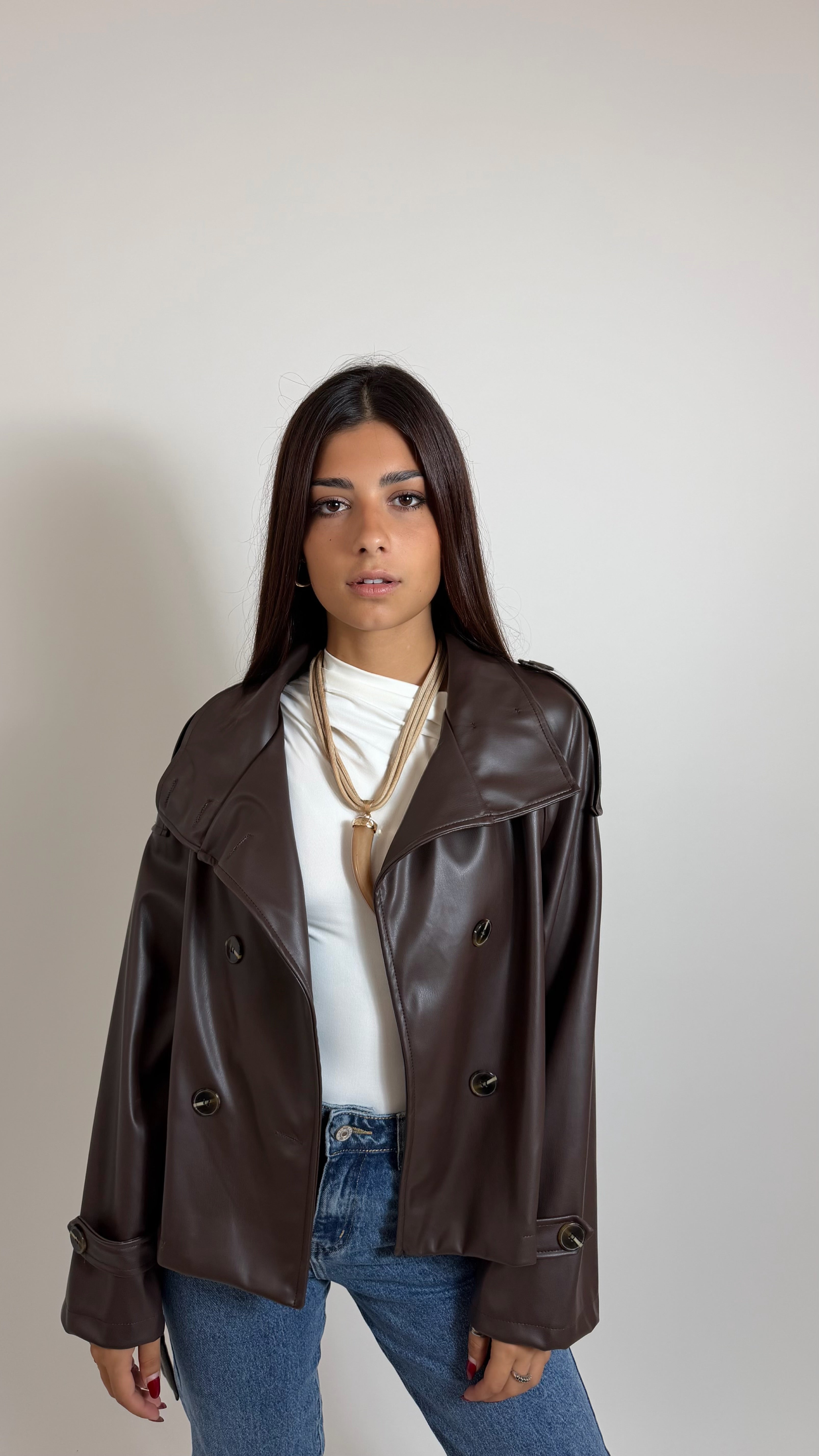 Mini Trench Ecopelle Moka