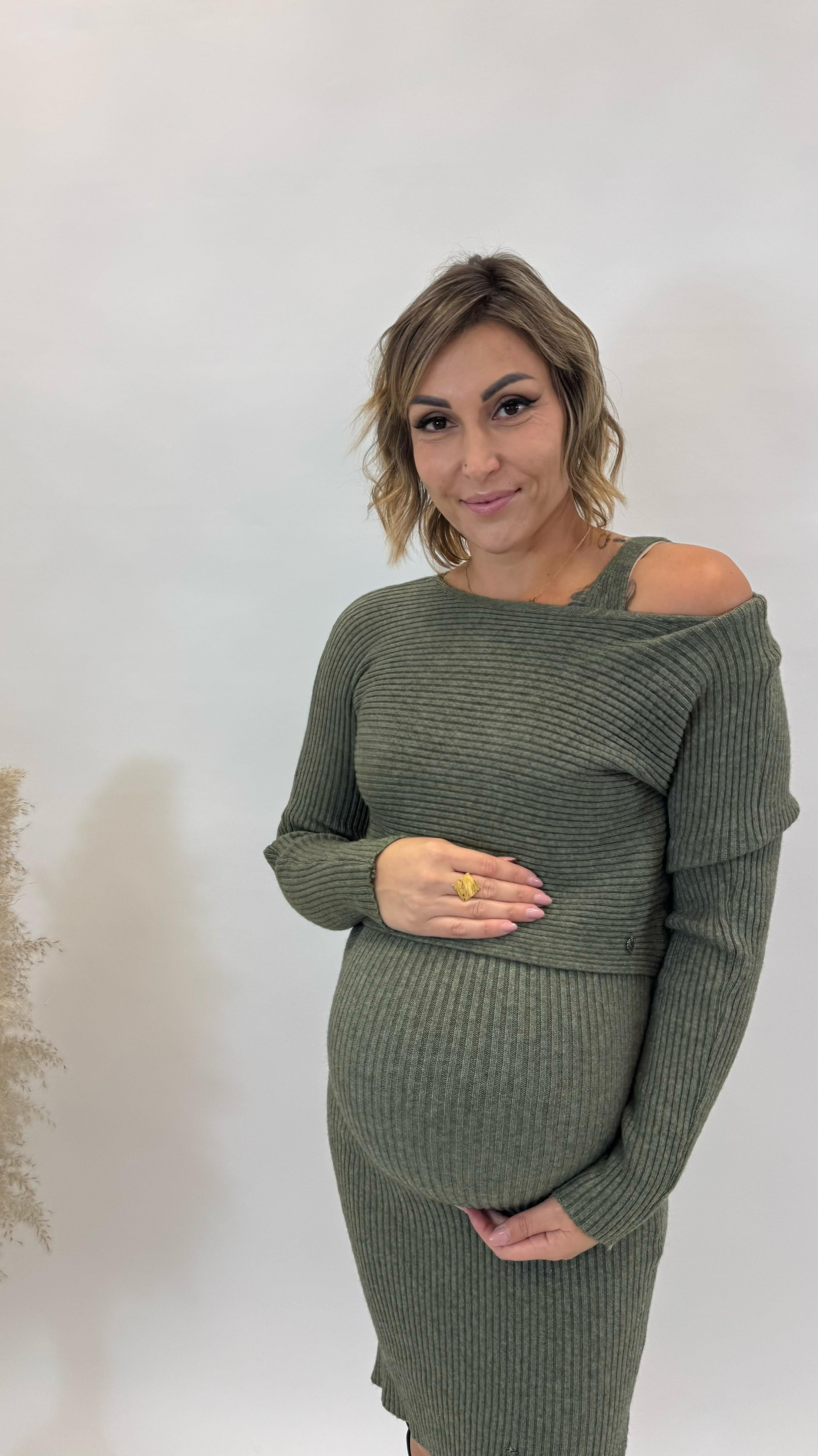 Abito Due Pezzi Verde Utility