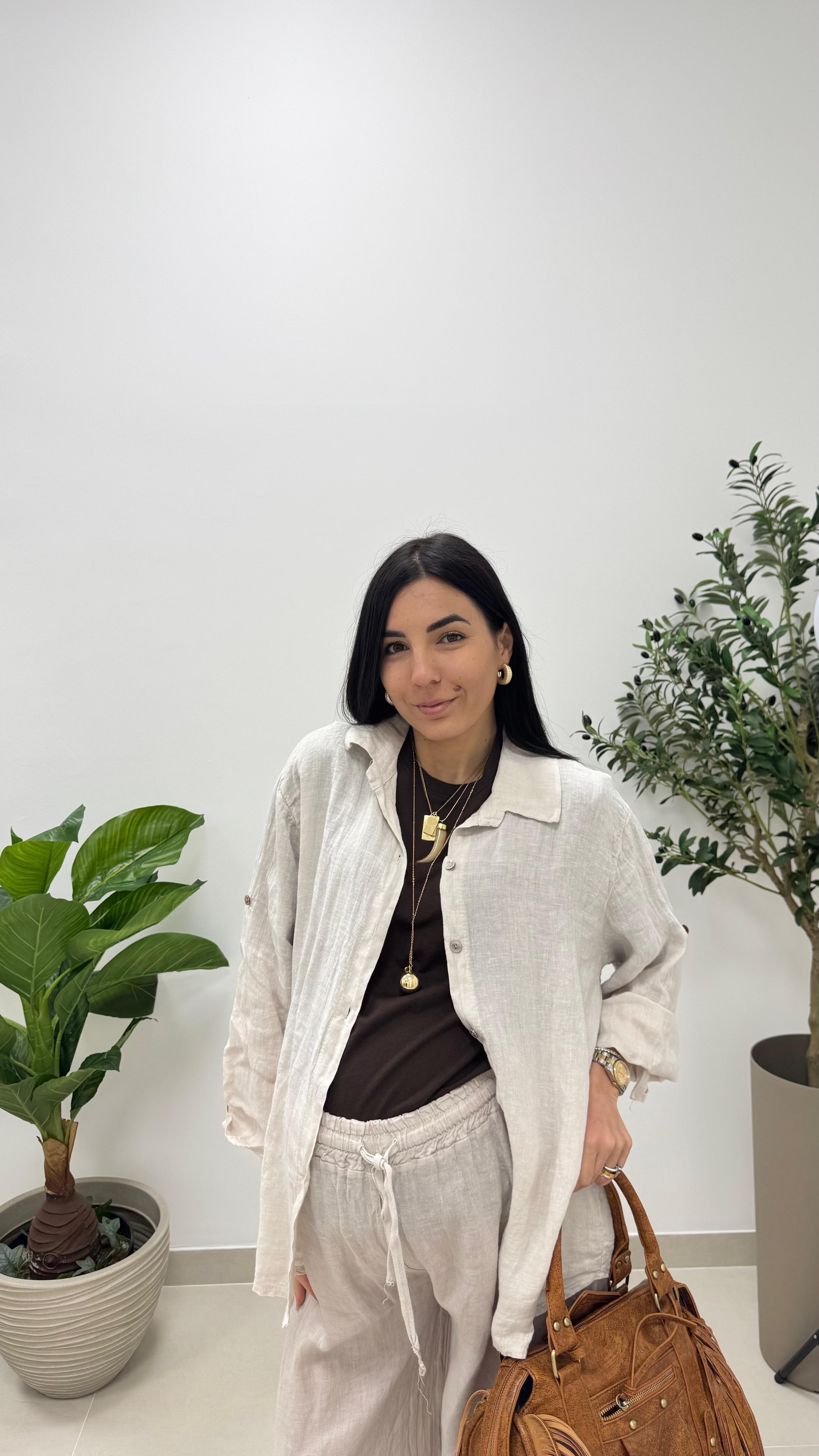 Camicia Lino Sabbia