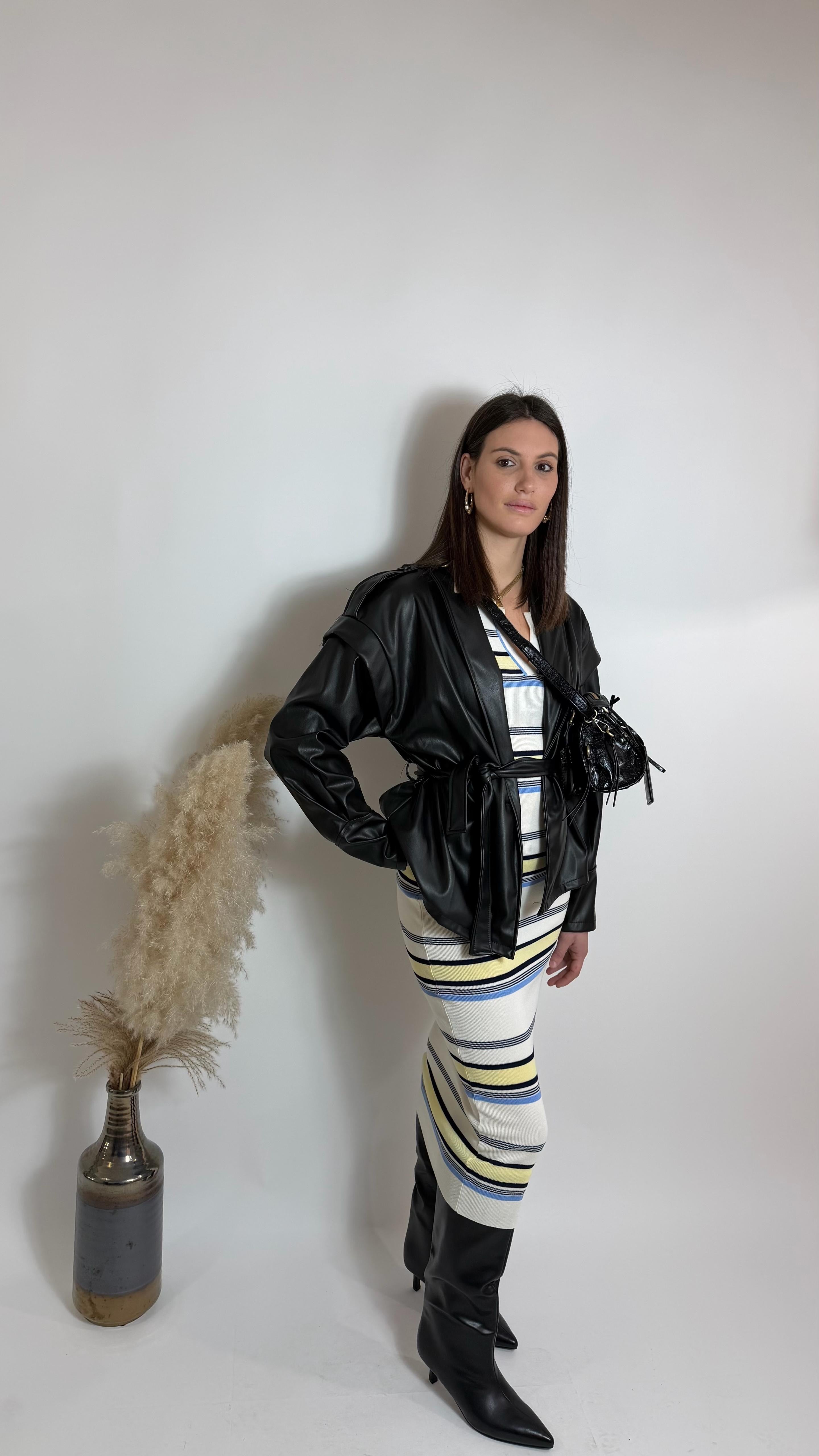 Mini Trench Strutturato Eco Nero