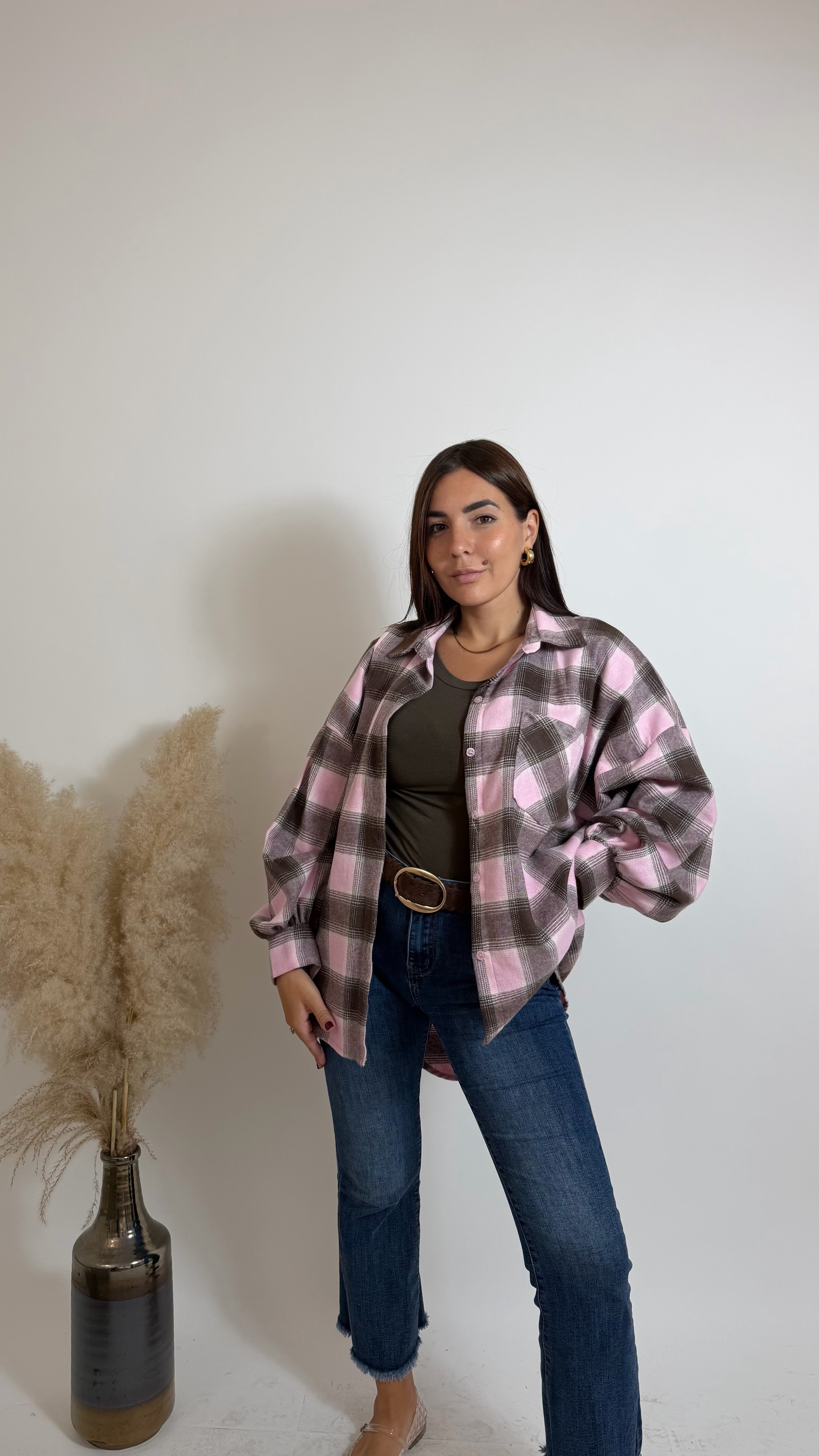 Camicia Check Pink/Choco