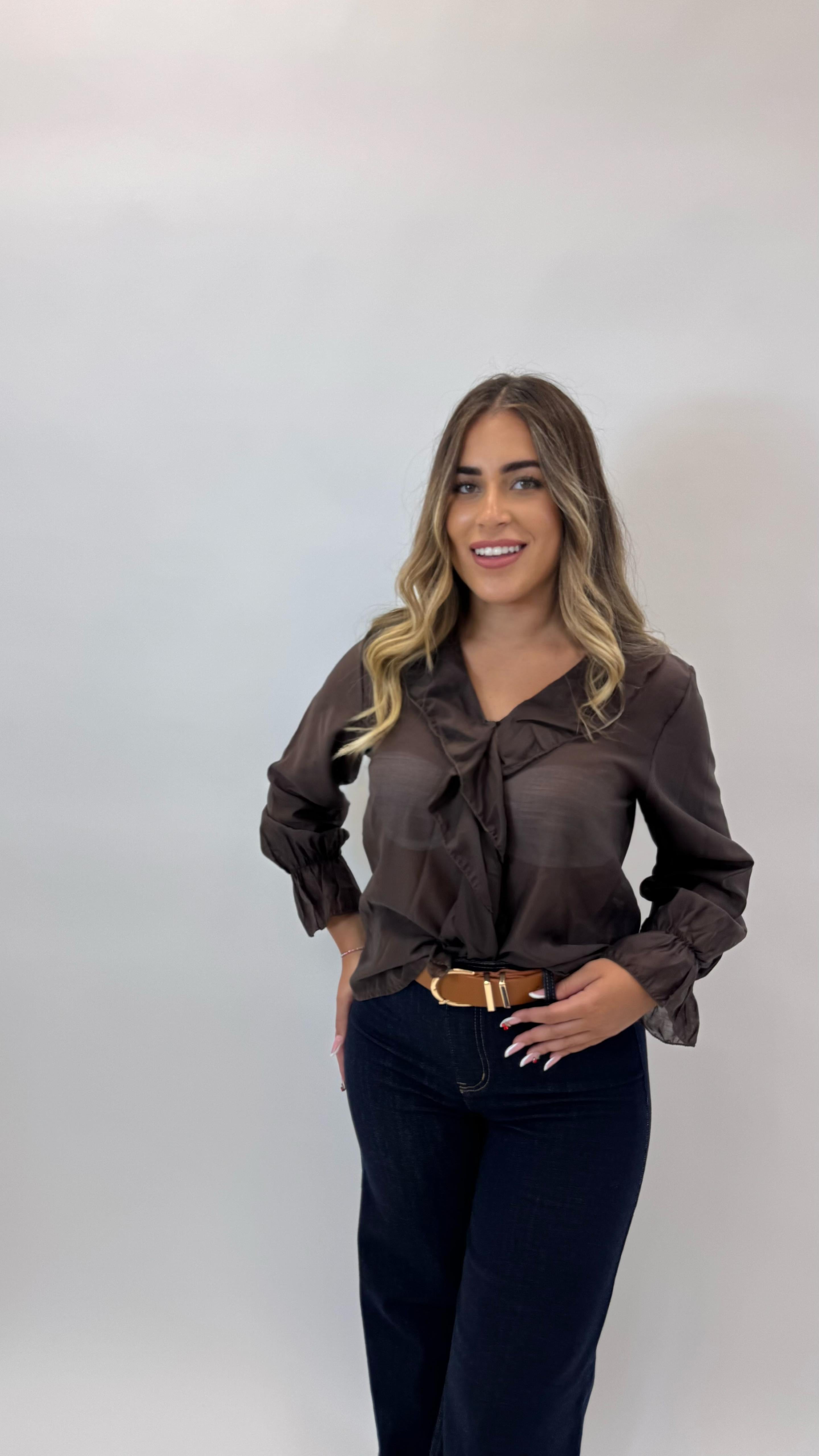 Blusa Voulant Cioccolato