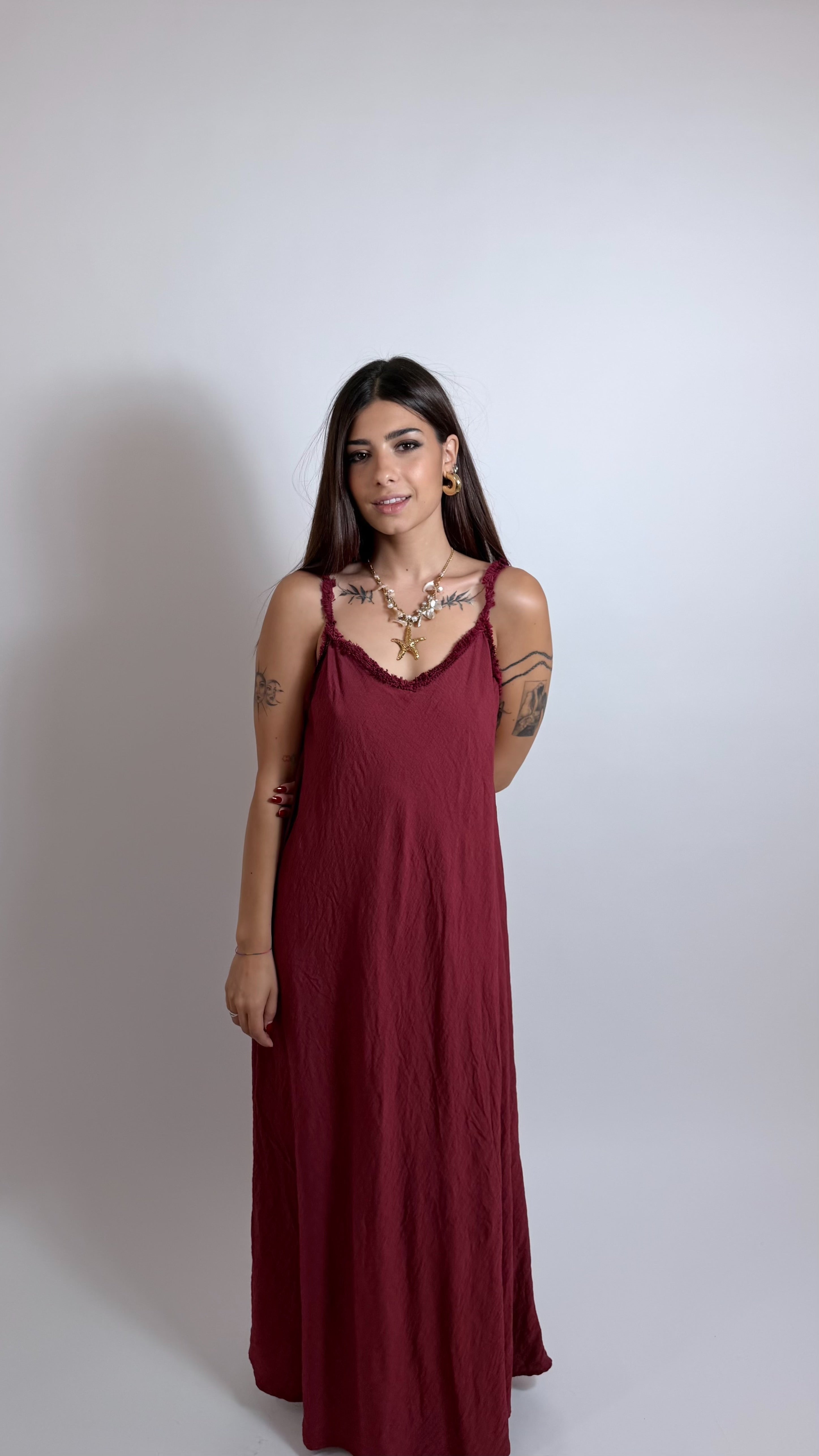 Abito Easy Flow Burgundy