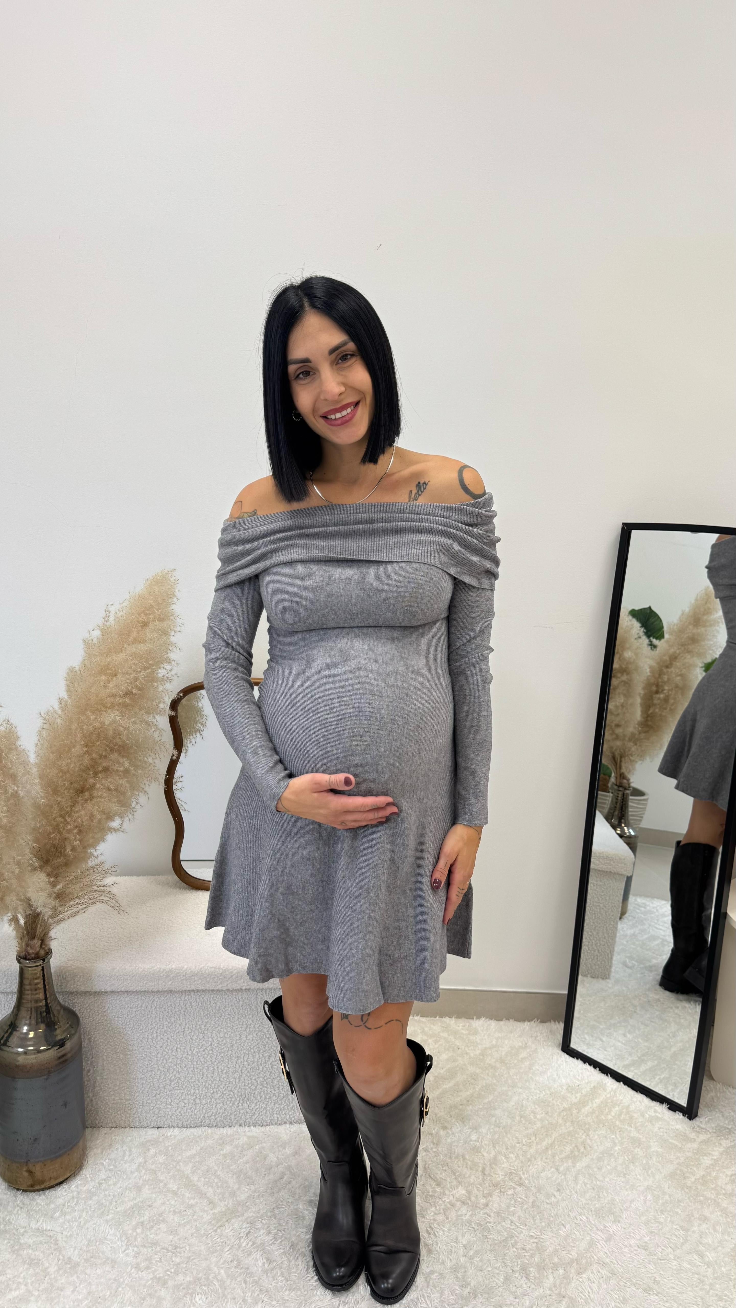 Abito Romantic Grigio Perla