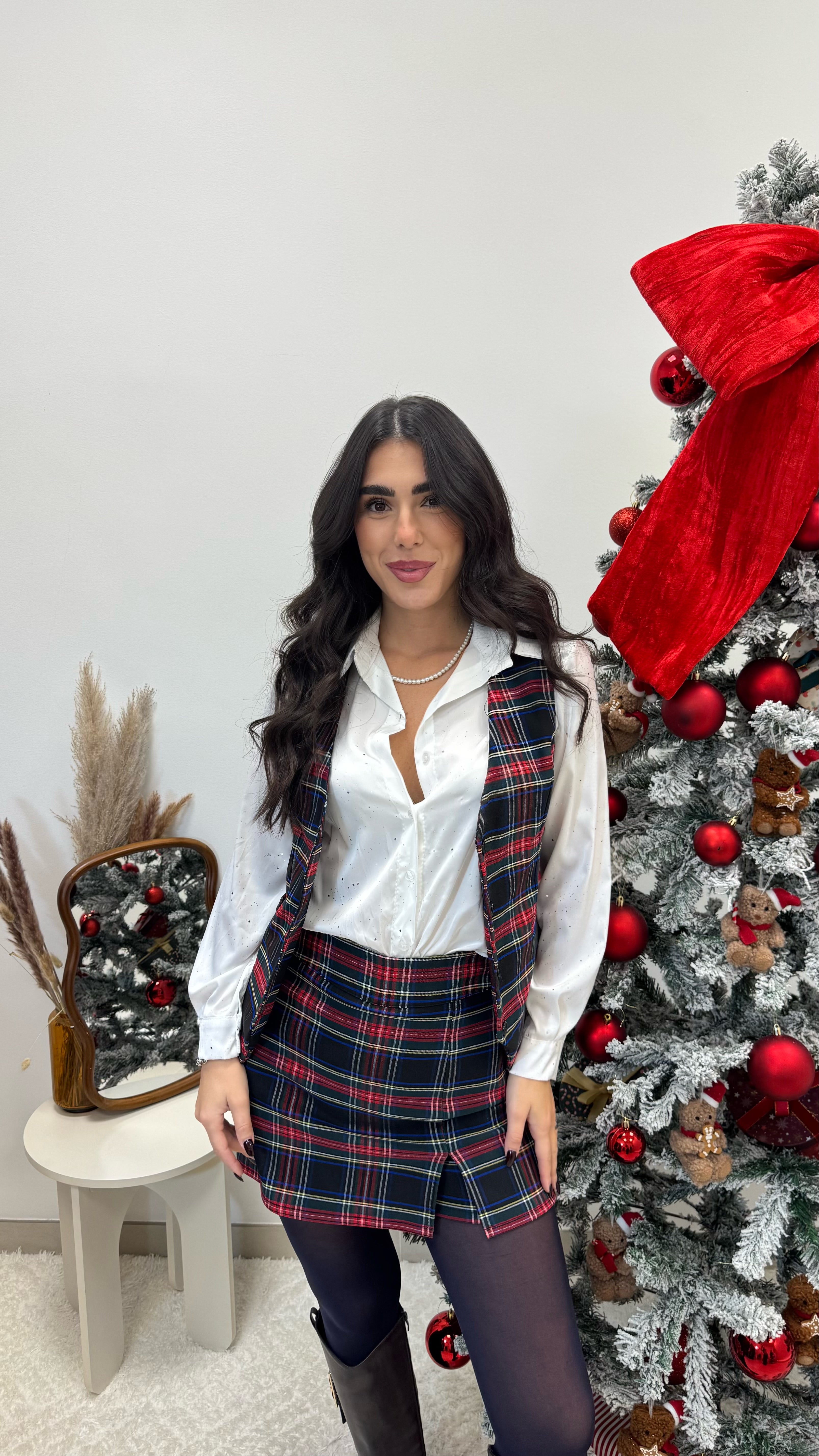 🥂Camicia Shine Effetto Raso Bianca