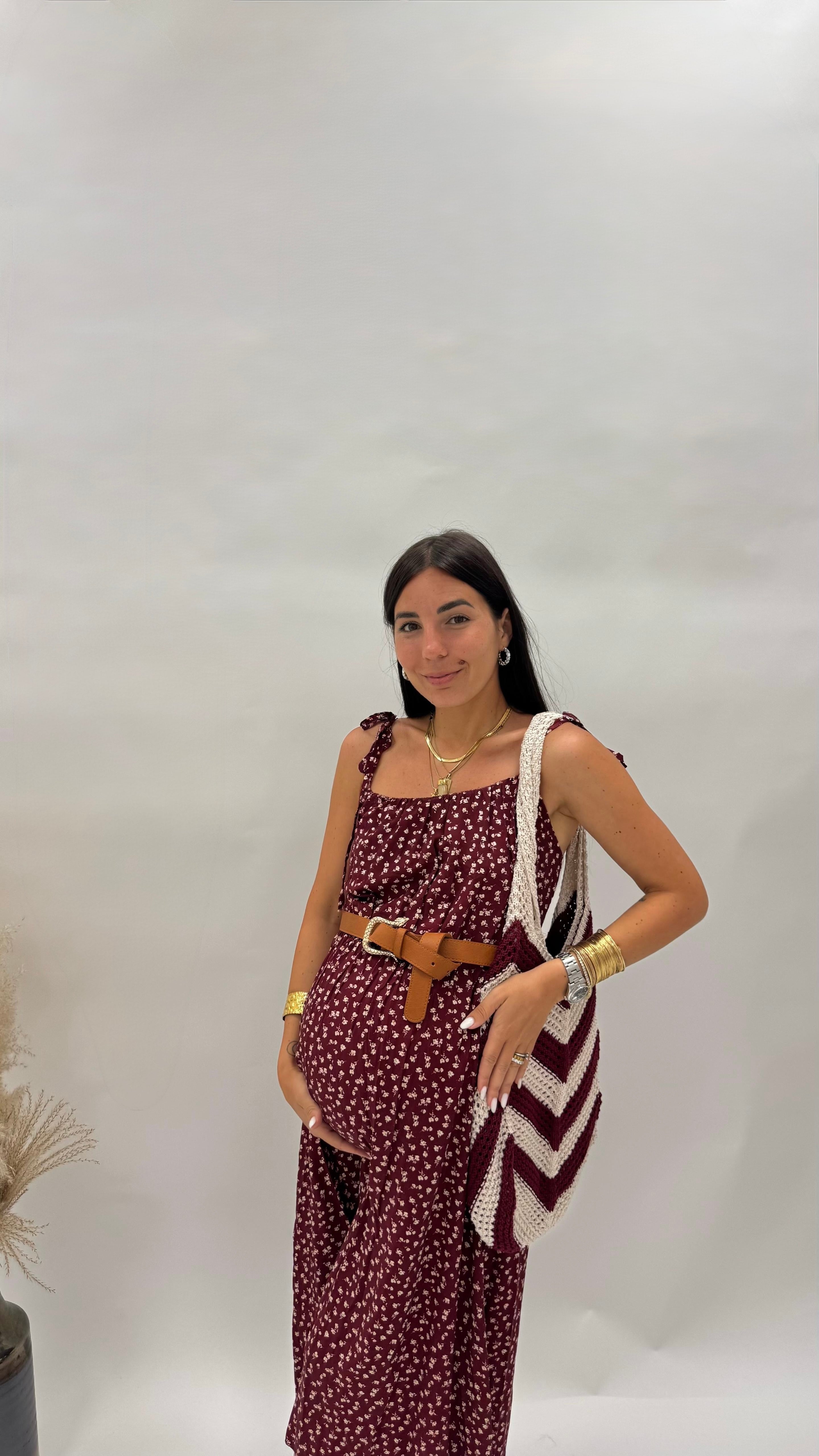 Abito Bloom Rosso India
