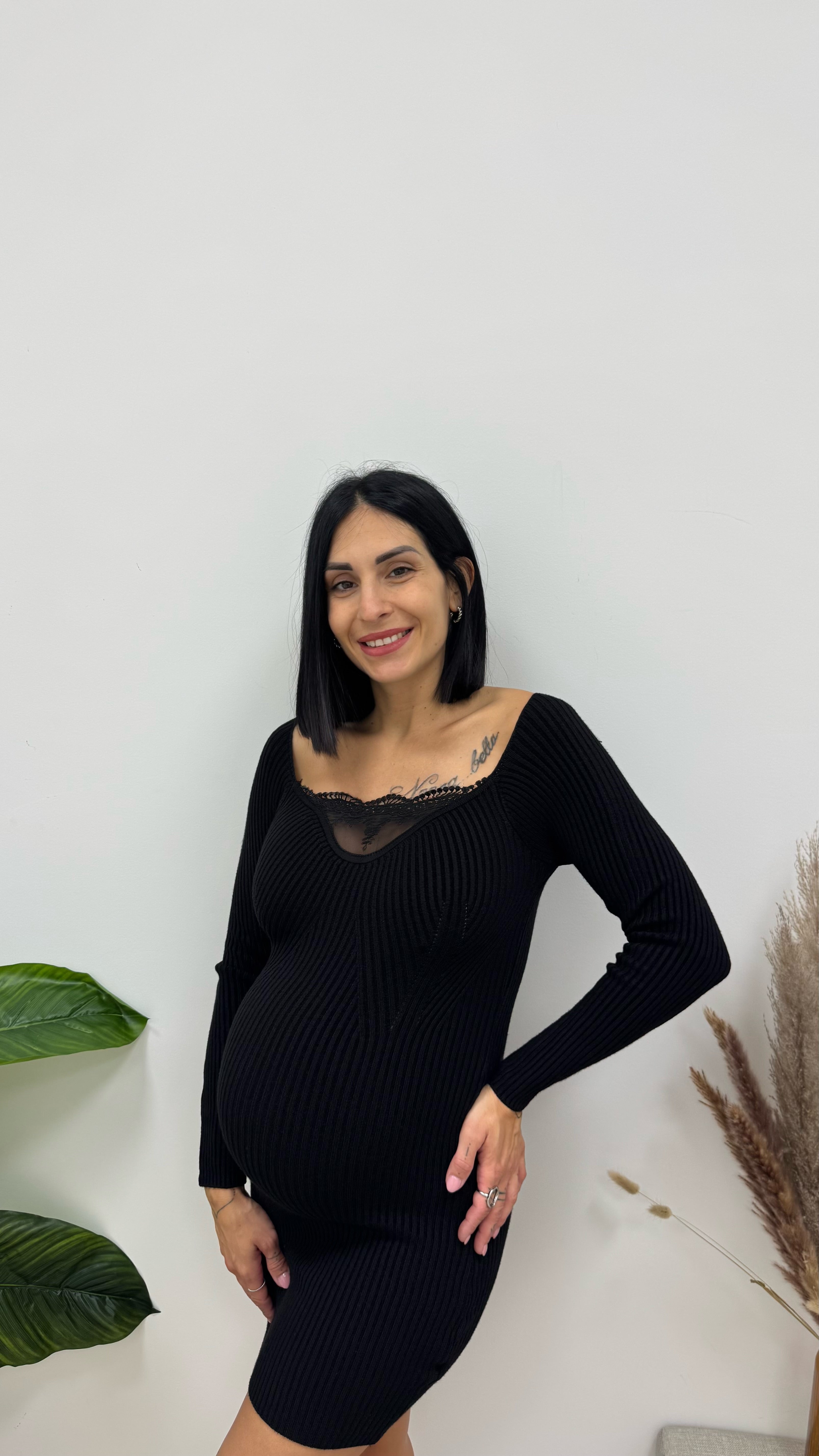 Abito Lace Charm Nero