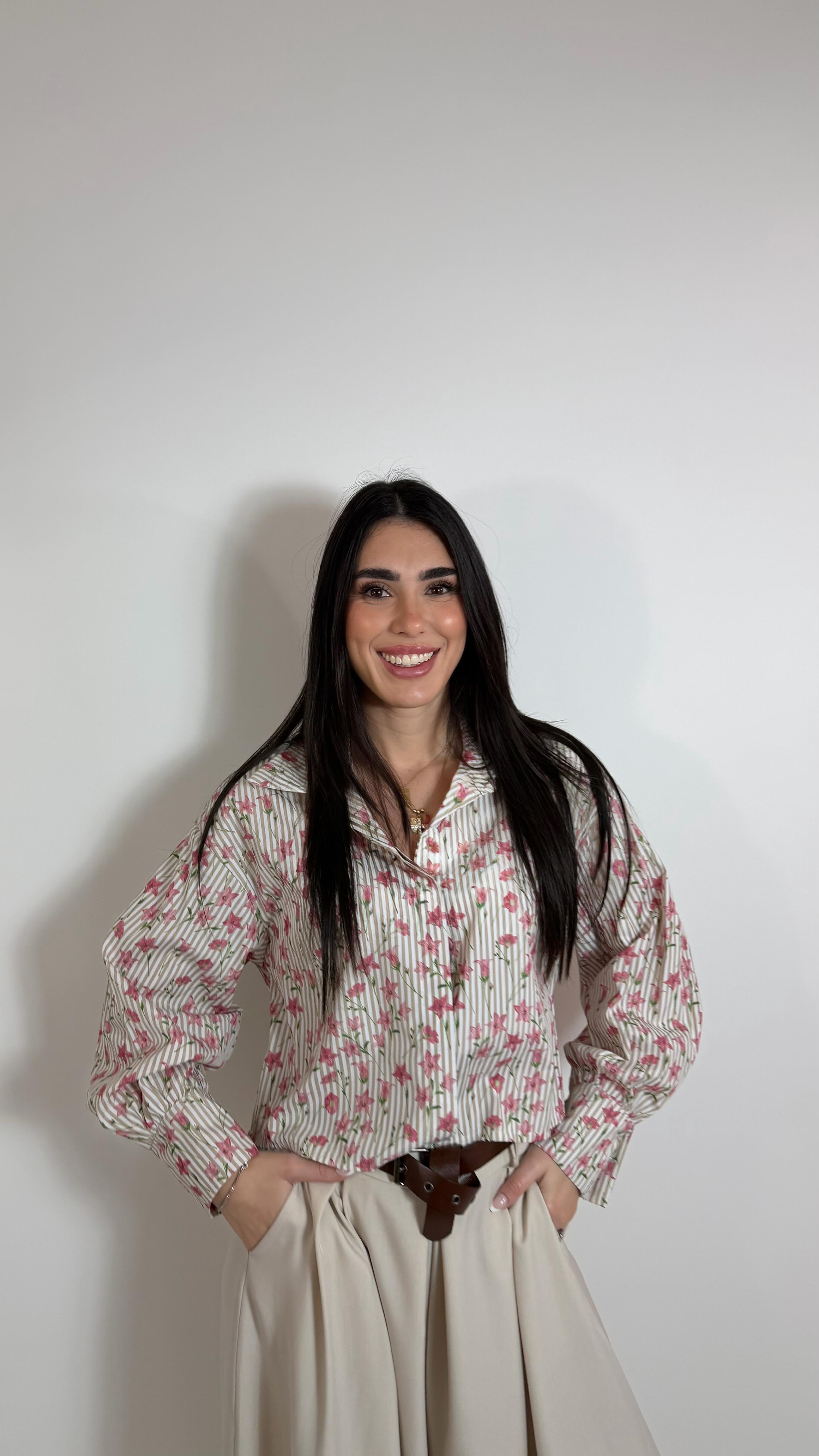 Camicia Romantic Bloom Nude