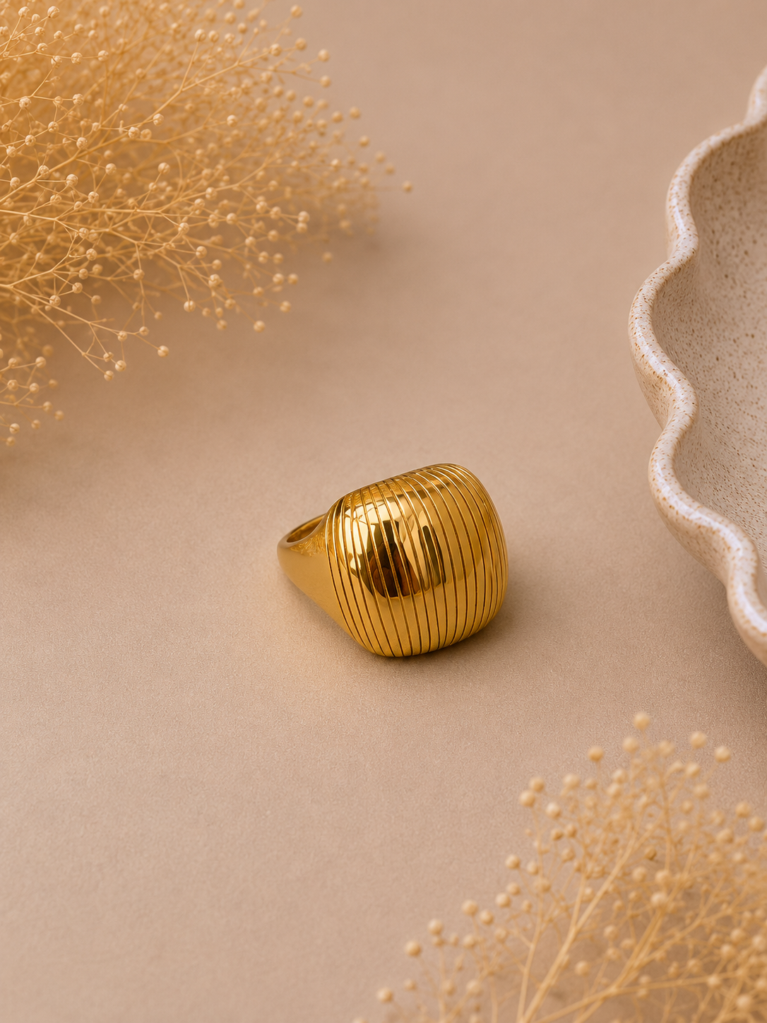 Anello Stripes Gold