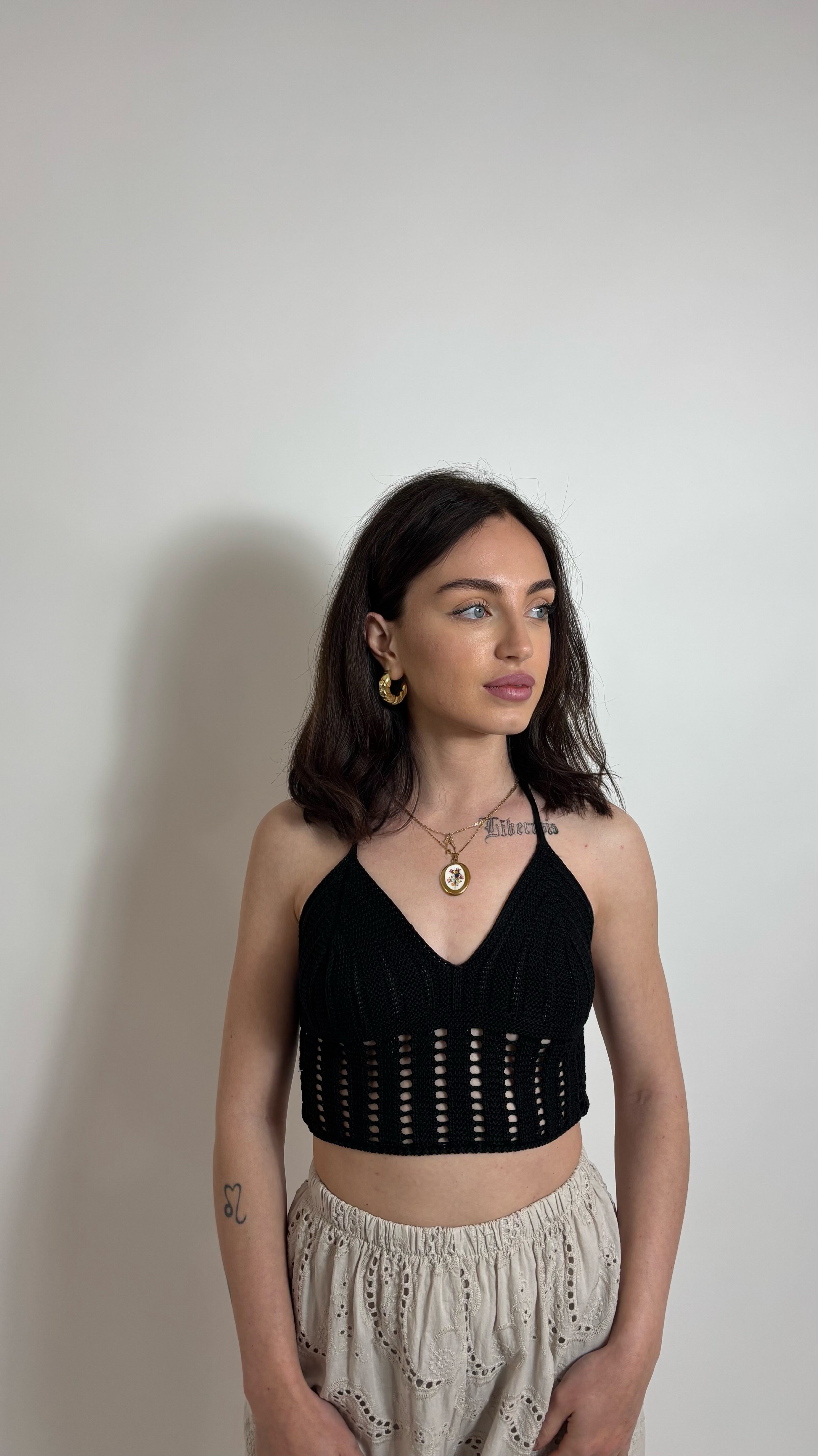 Top Crochet Amalfi Nero