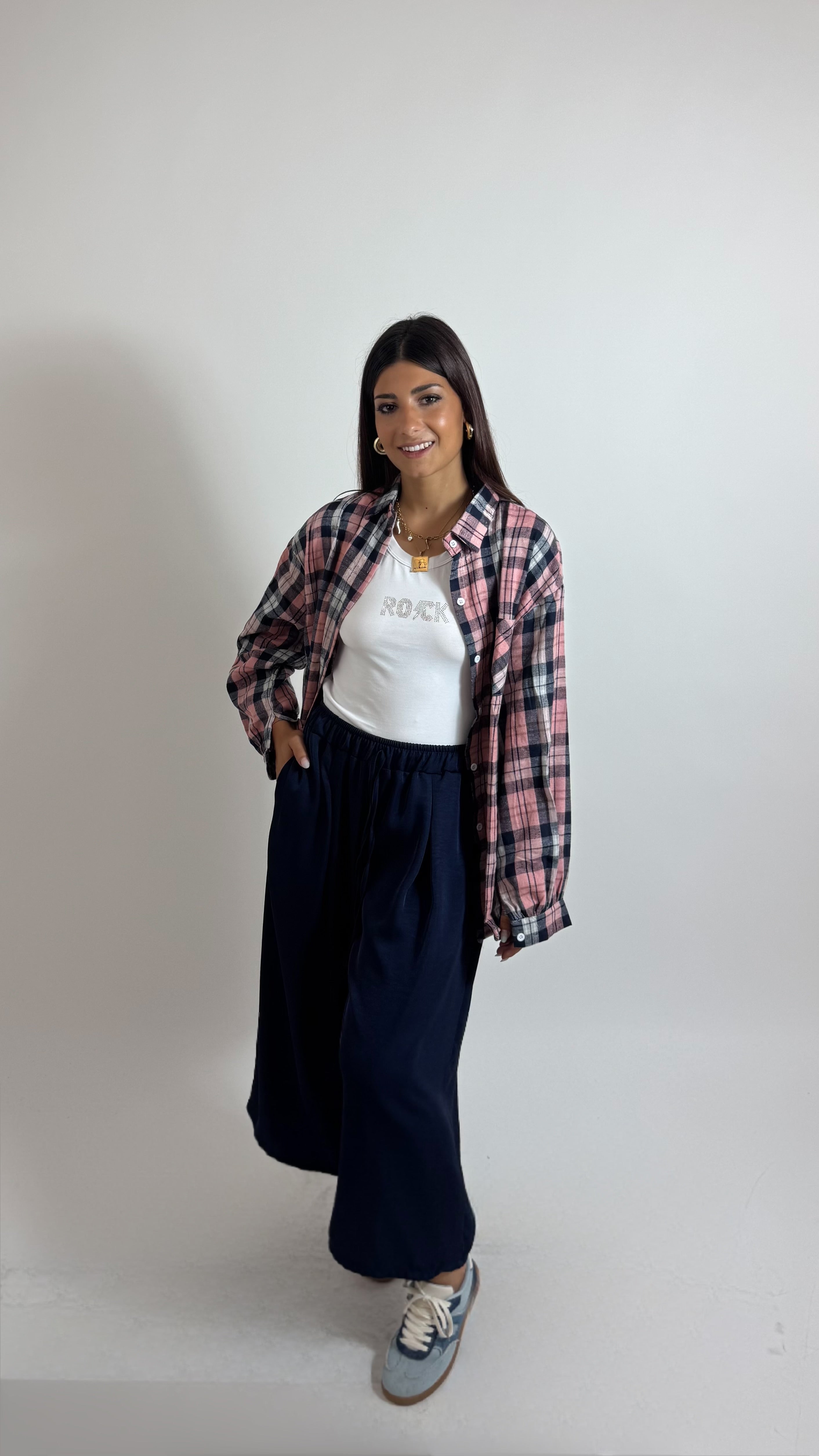 Pantalone Soft Capri Blu