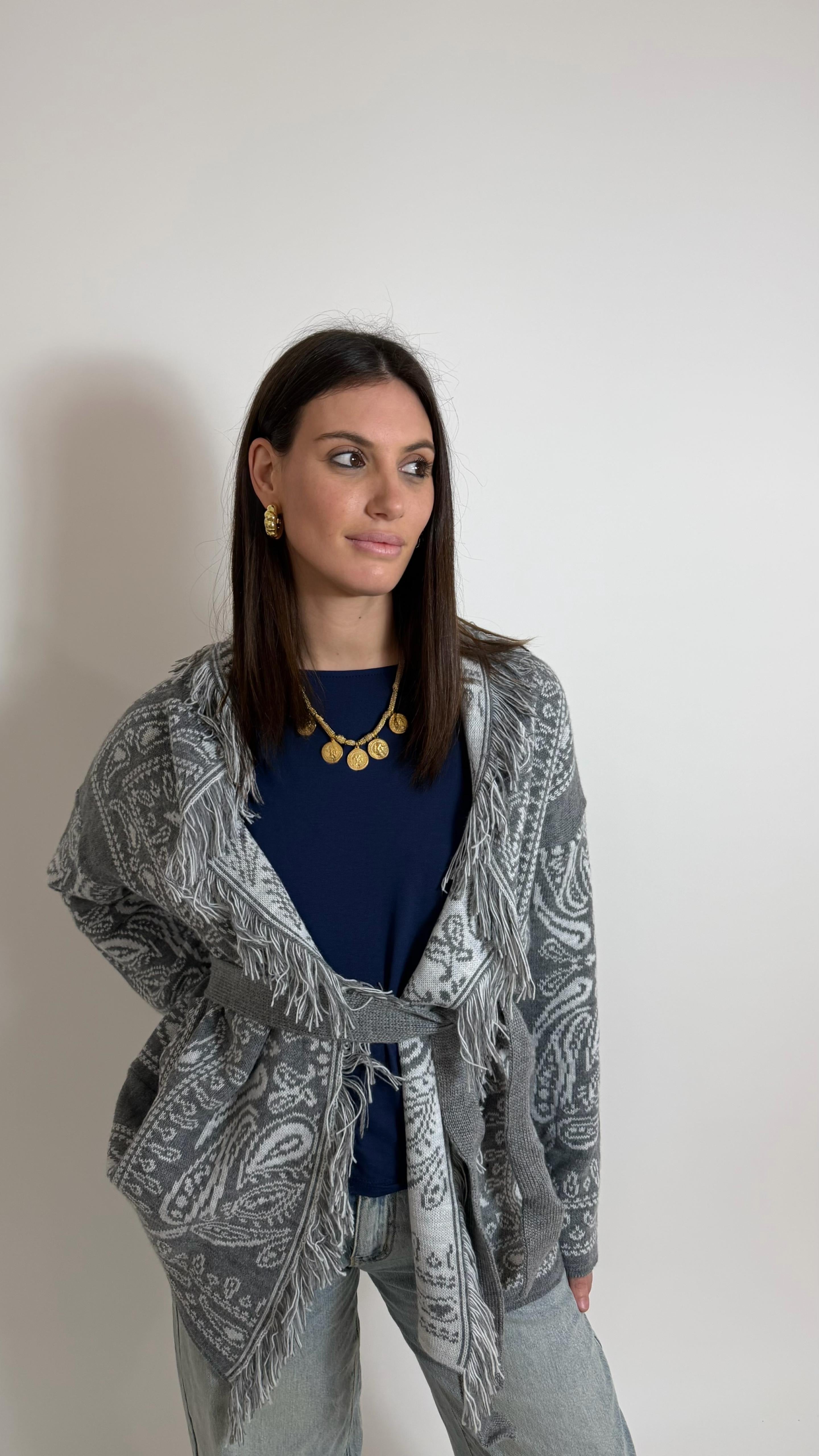 Cardigan Etnico Grey