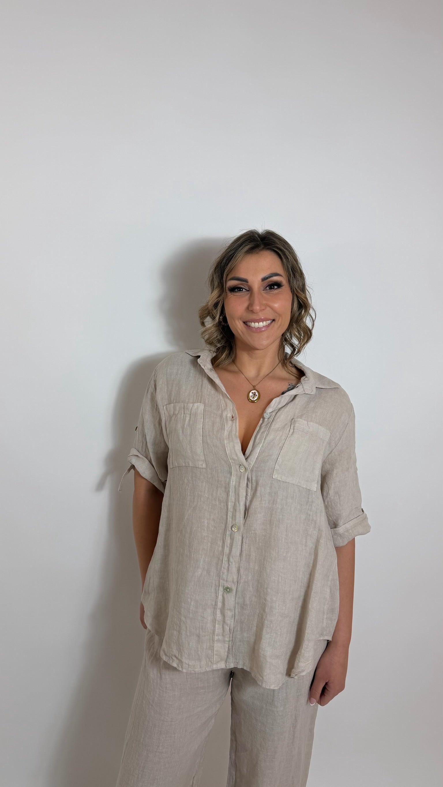 Camicia Lino Ecru
