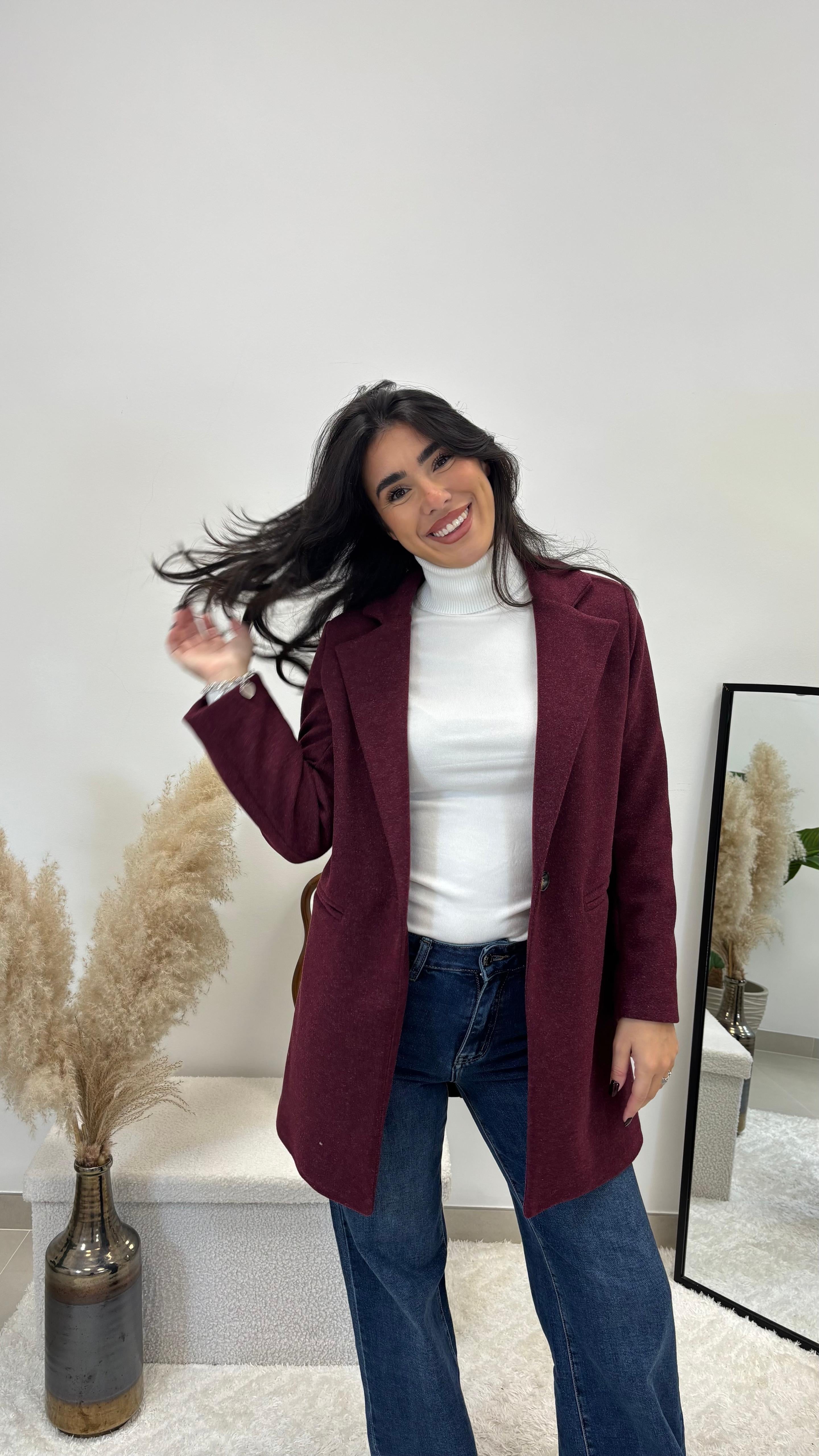 Coat Regular Fit Burgundy