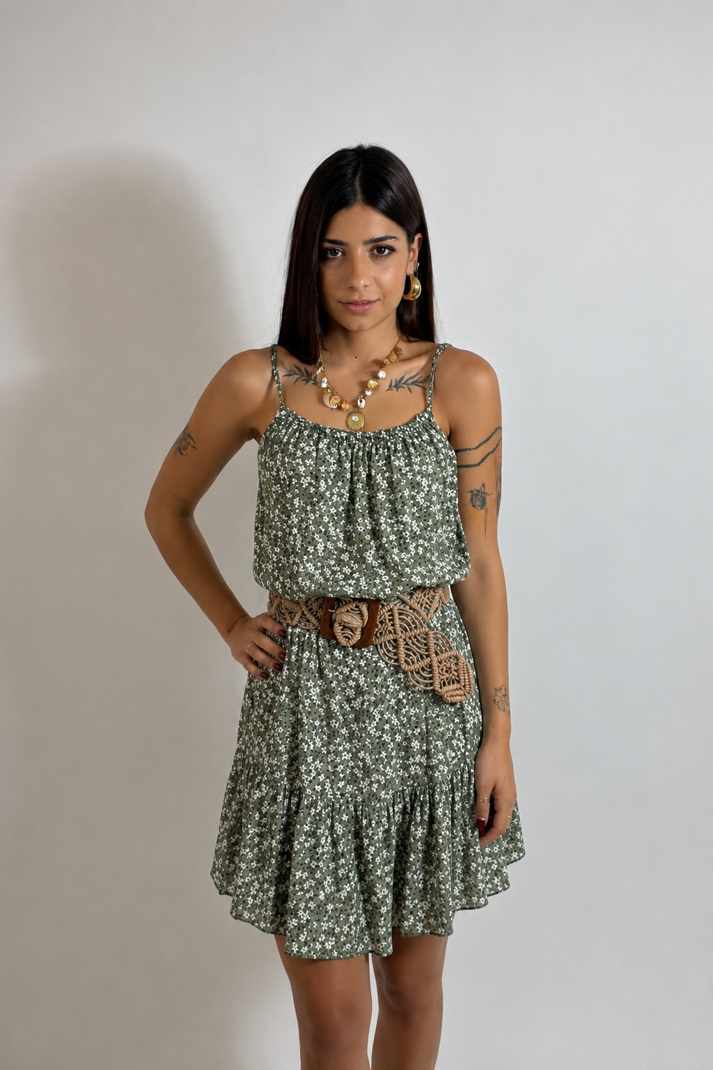 Mini Dress Bloom Verde