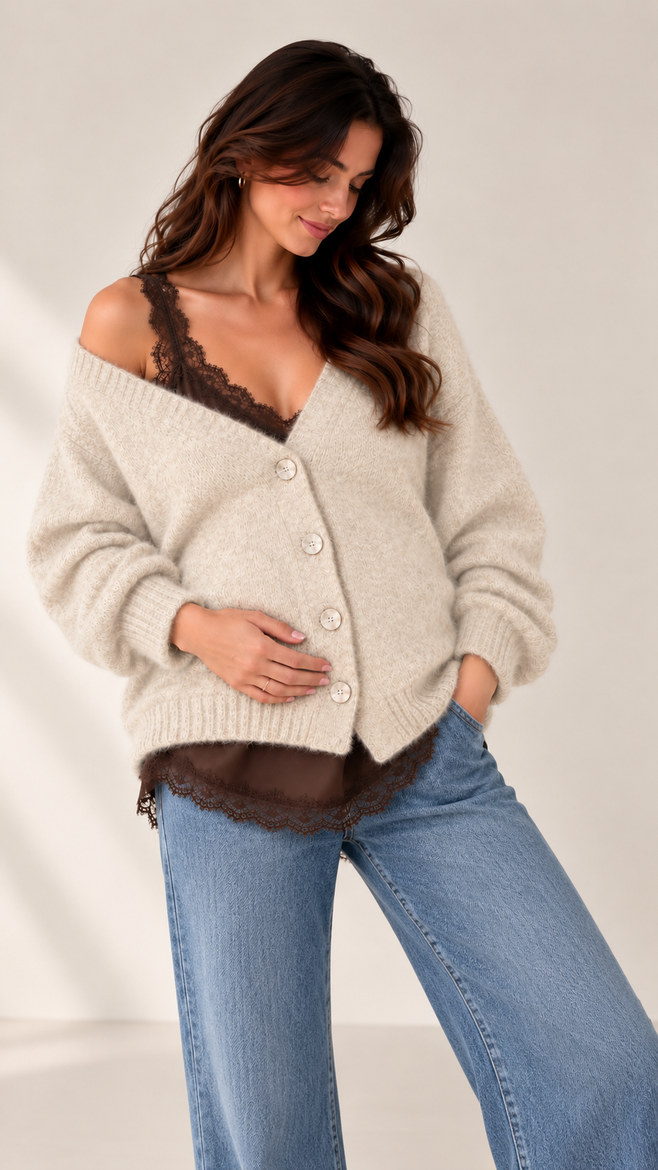 Cardigan Soft Touch Burro