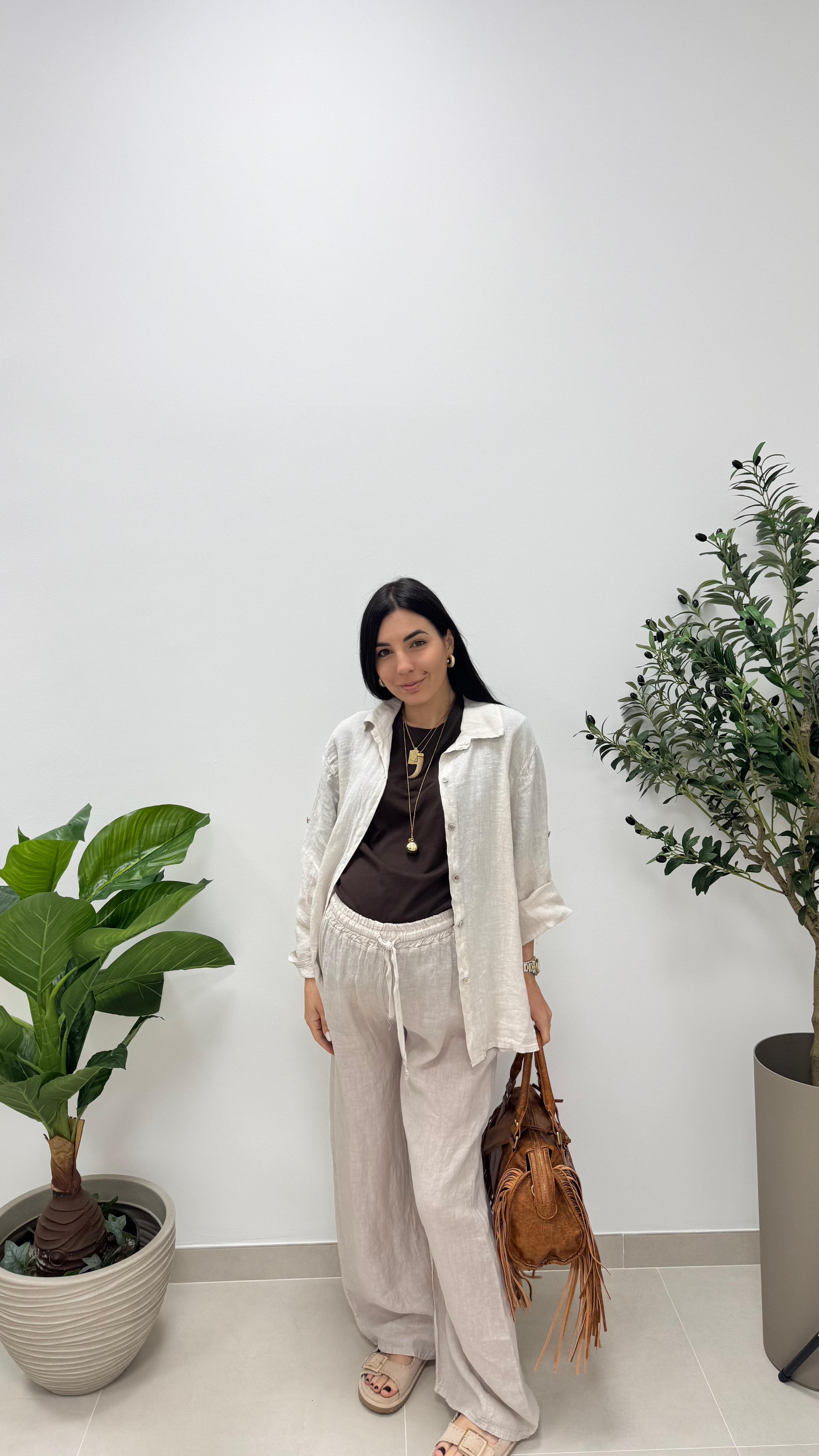 Camicia Lino Sabbia