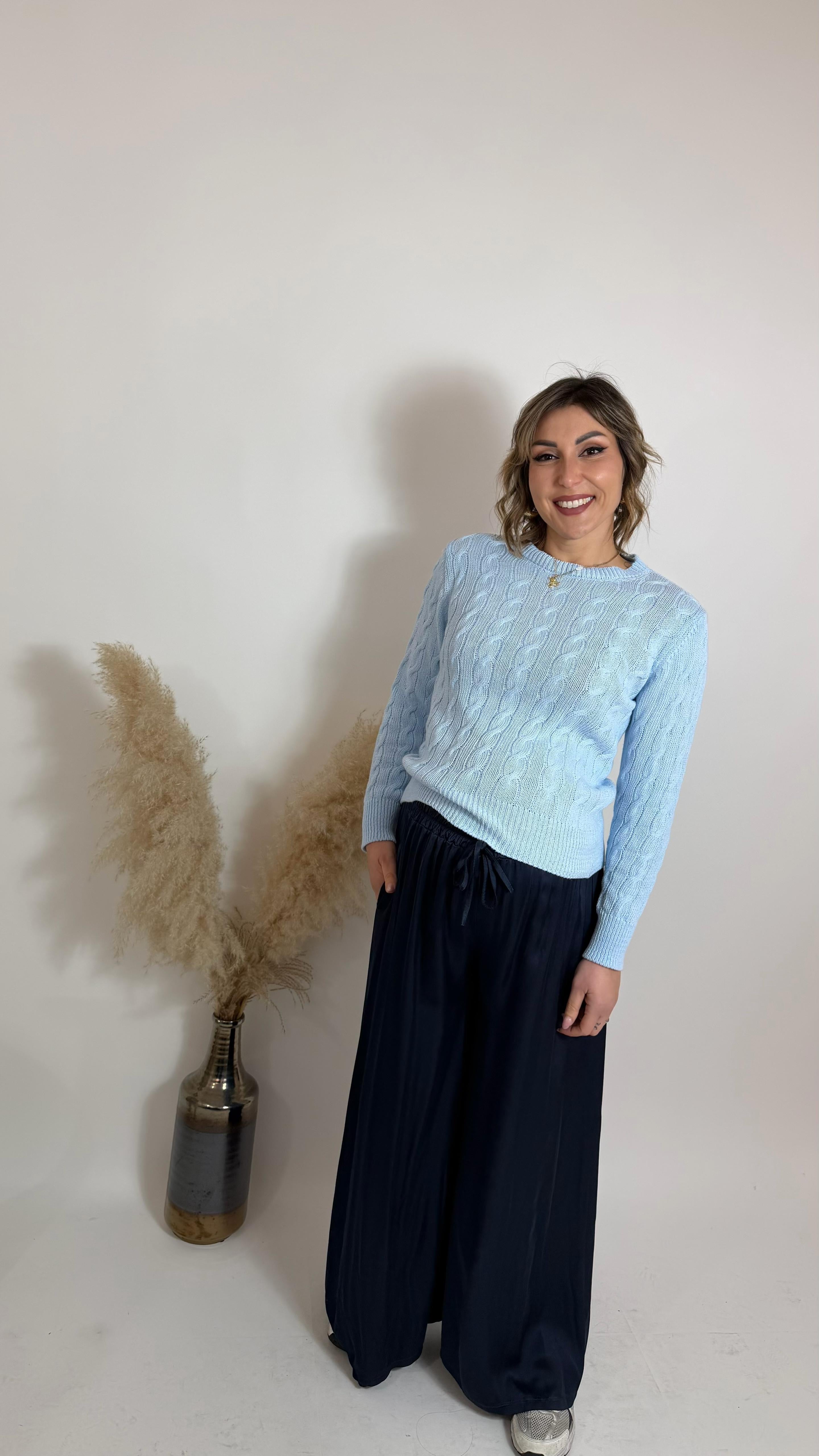 Pull Treccia Audrey Celeste