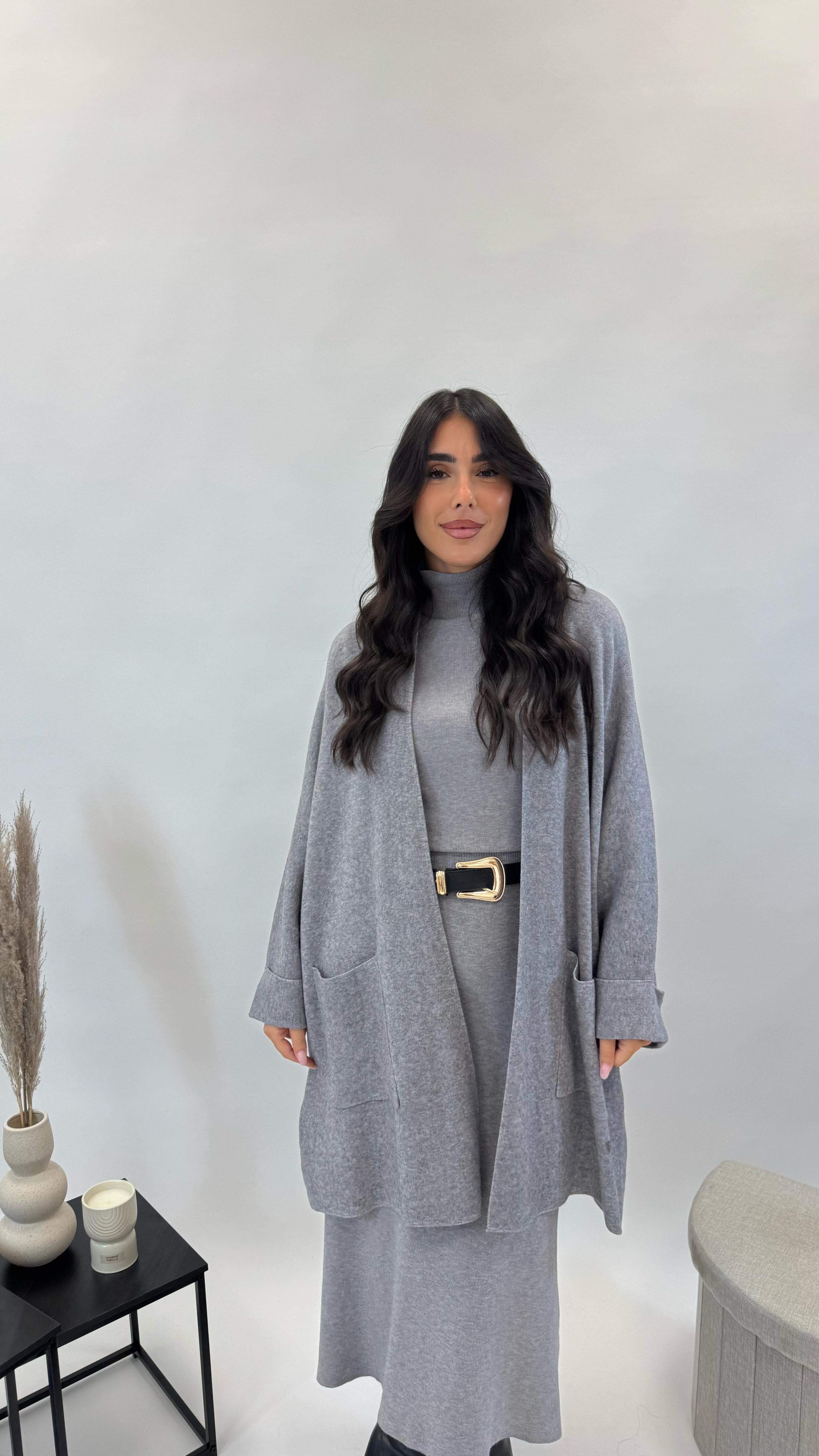 Cardigone High Quality Grigio Perla