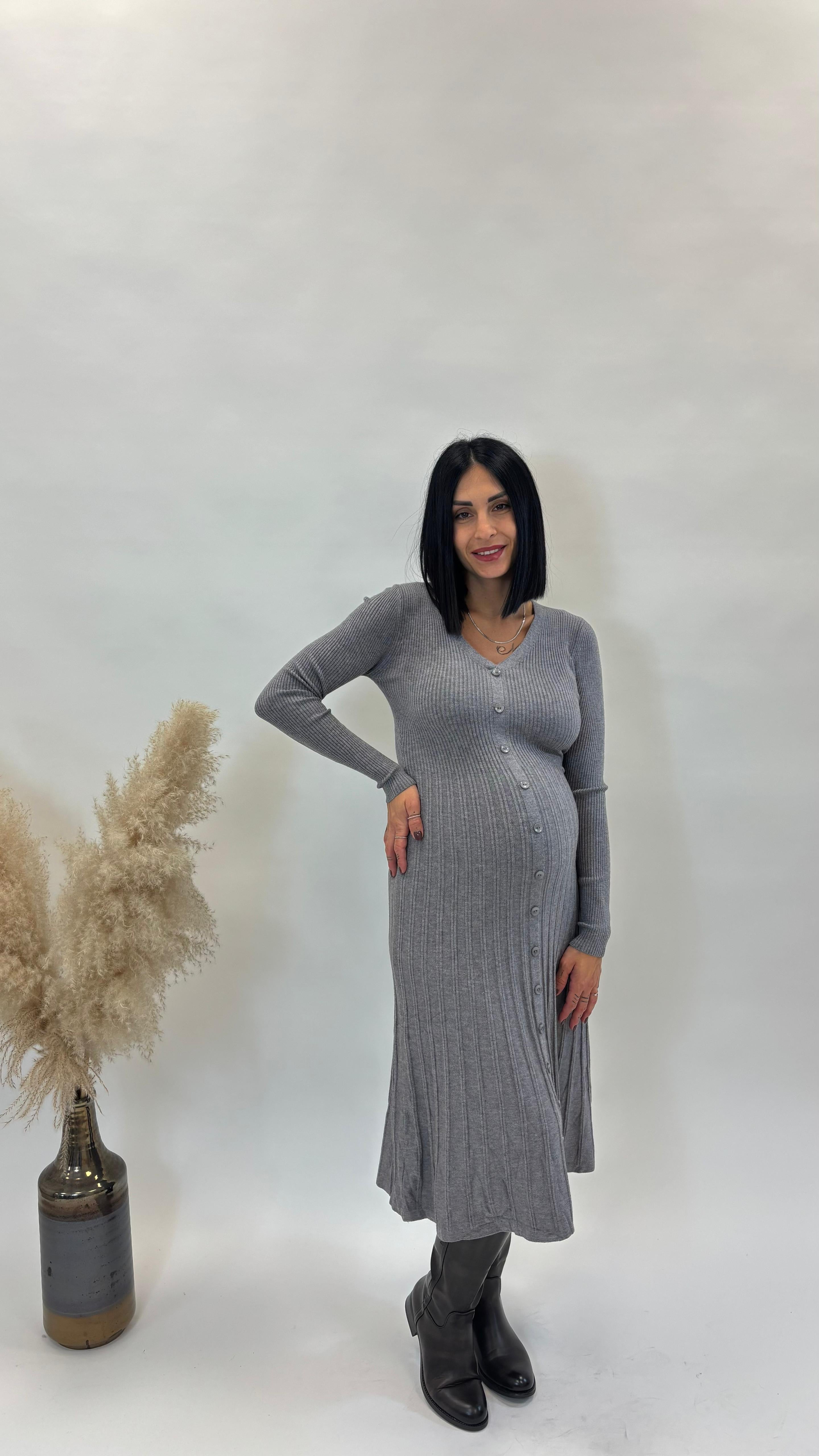 Abito Gala Grigio Perla