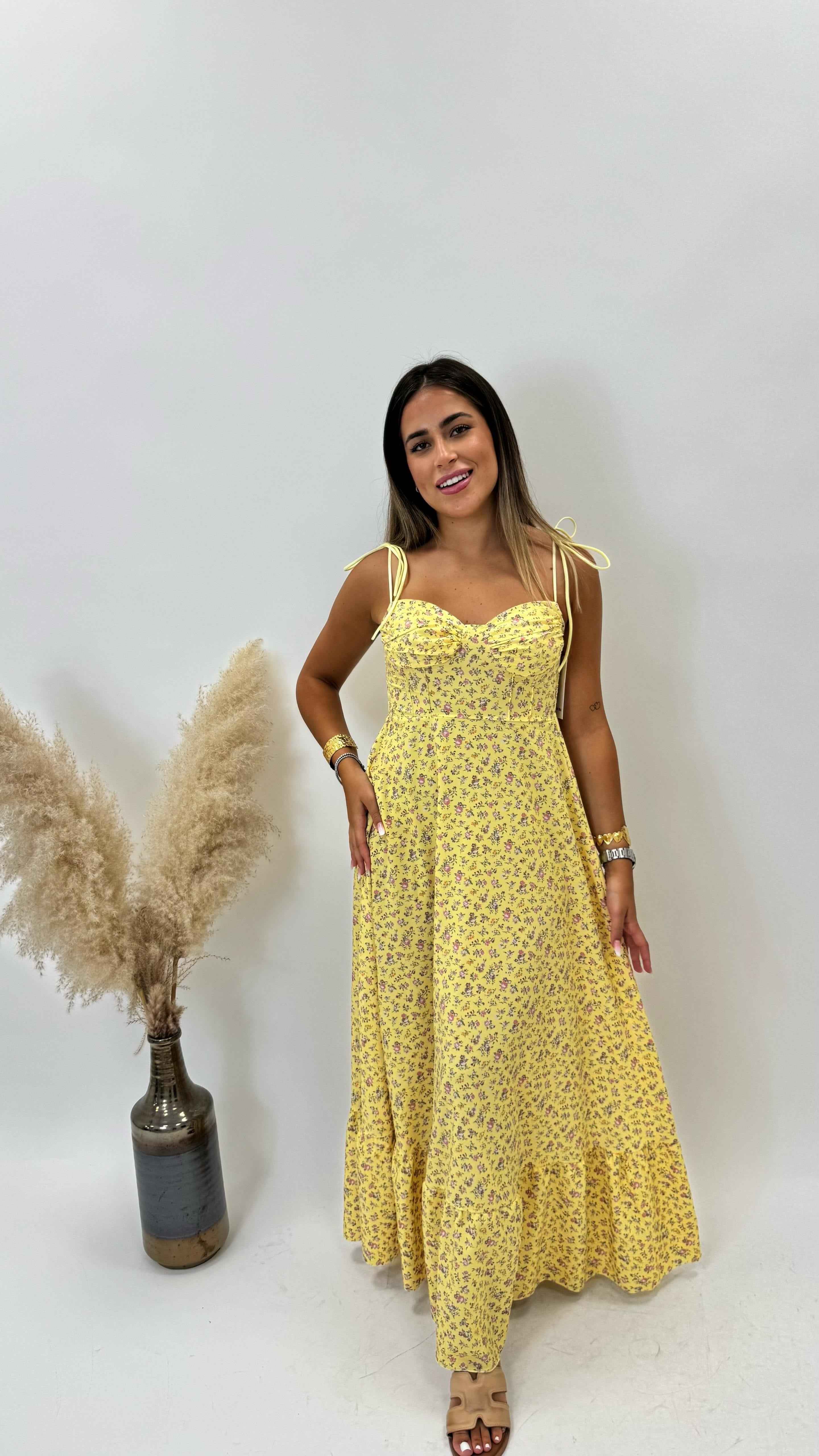 Abito Alice Flowers Giallo