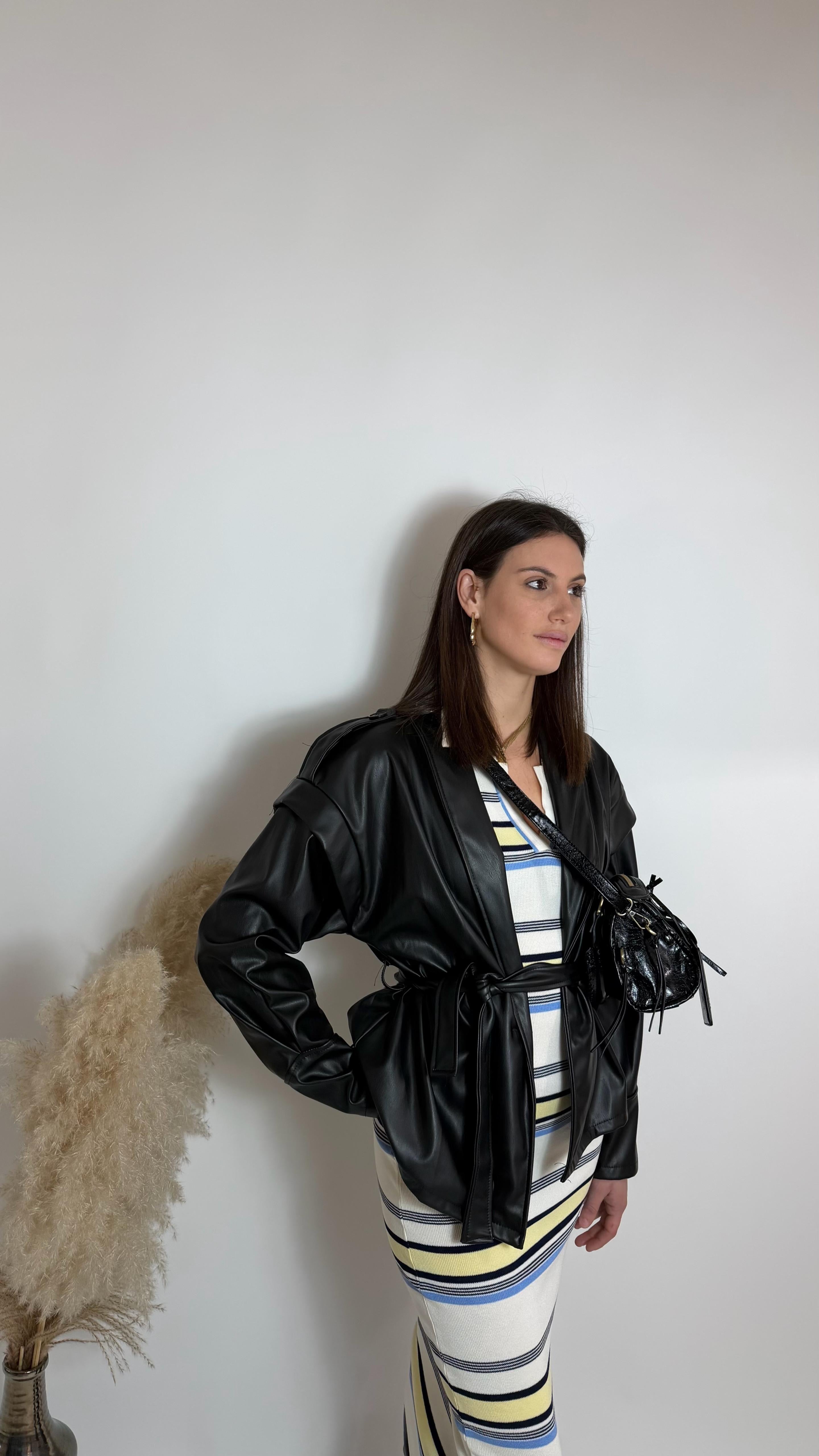 Mini Trench Strutturato Eco Nero