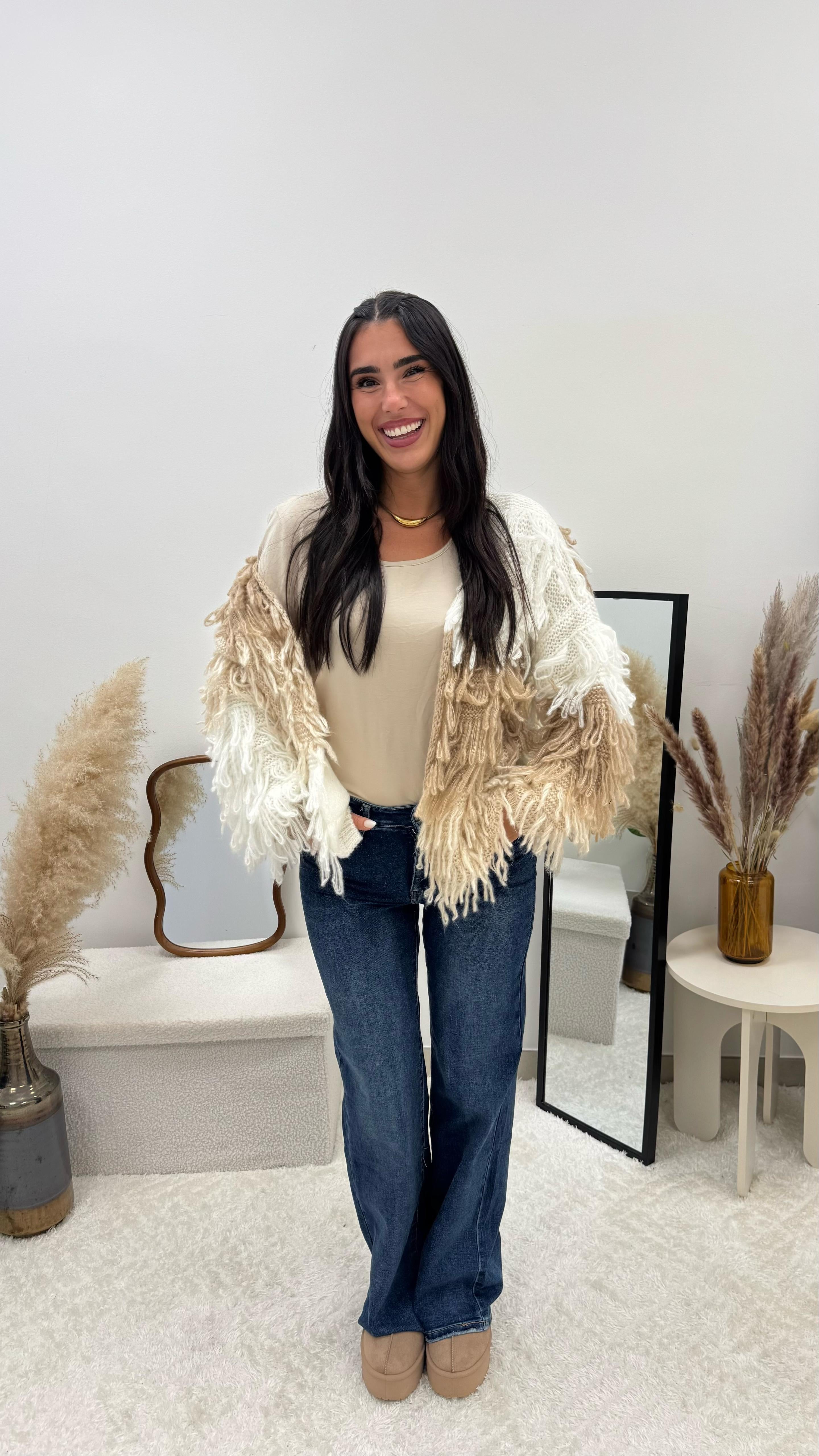 Maglia Basic Pile Interno Ecru