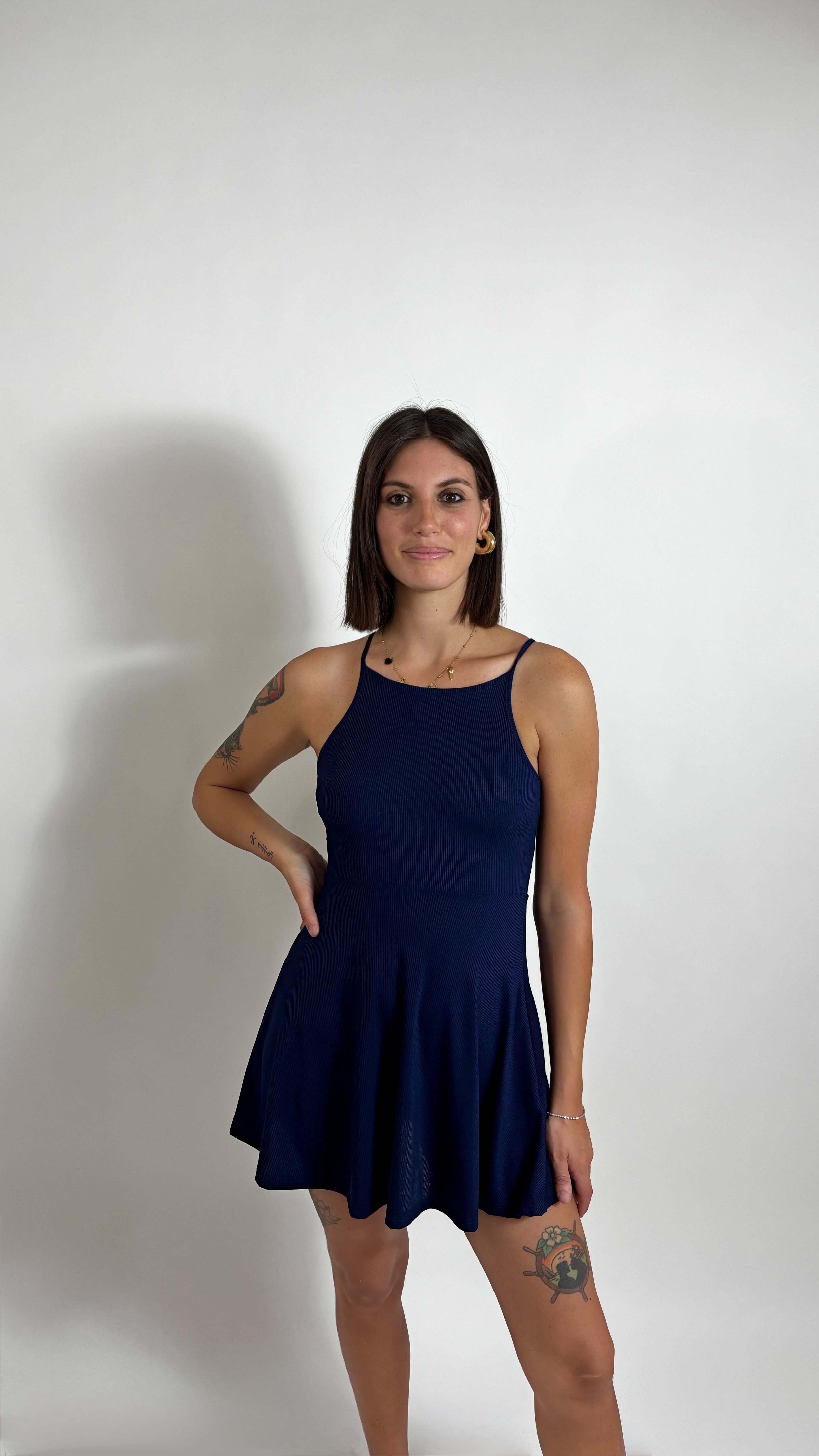 Minidress Ribbed Ruota Blu