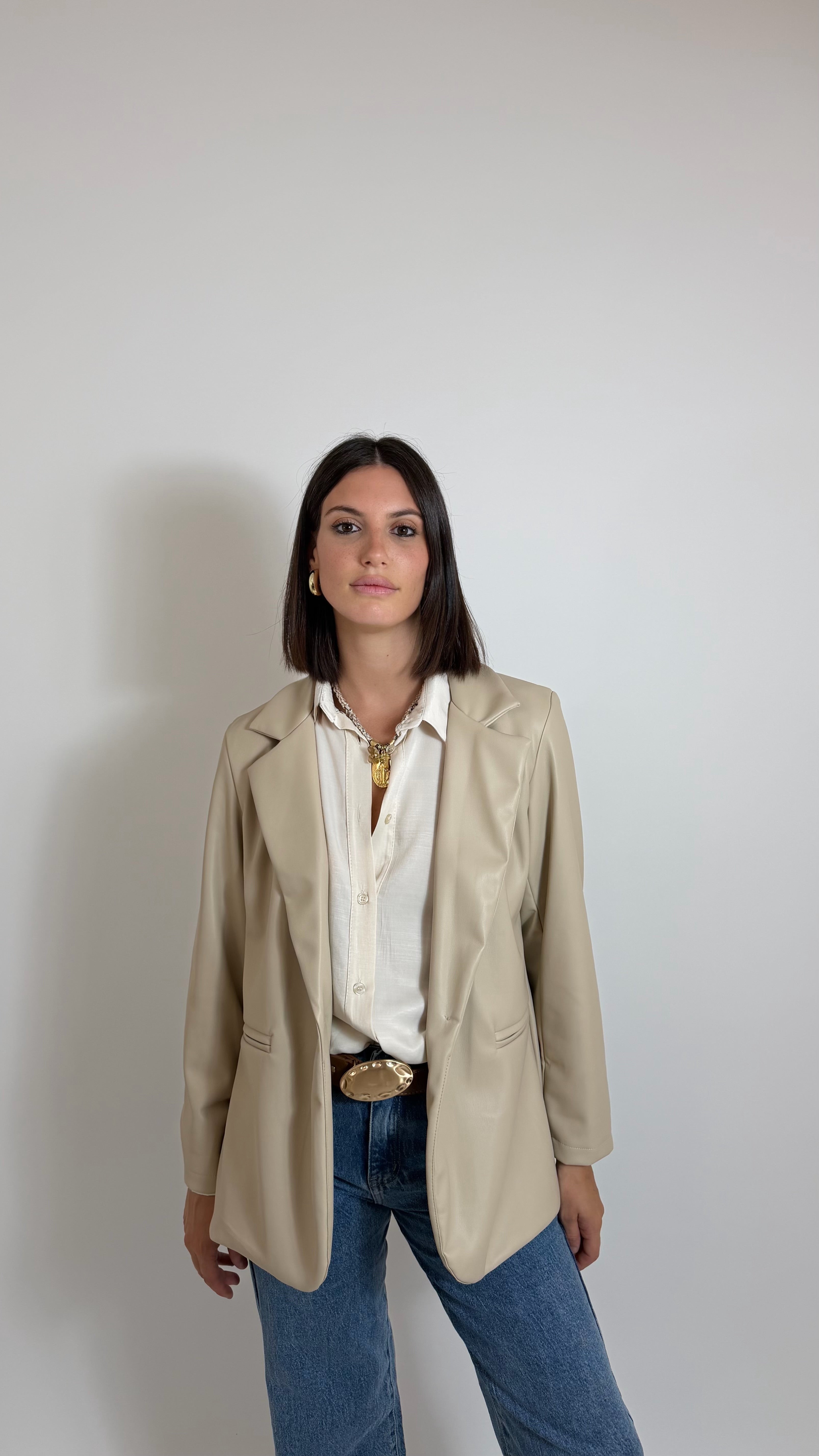 Blazer Ecopelle Burro