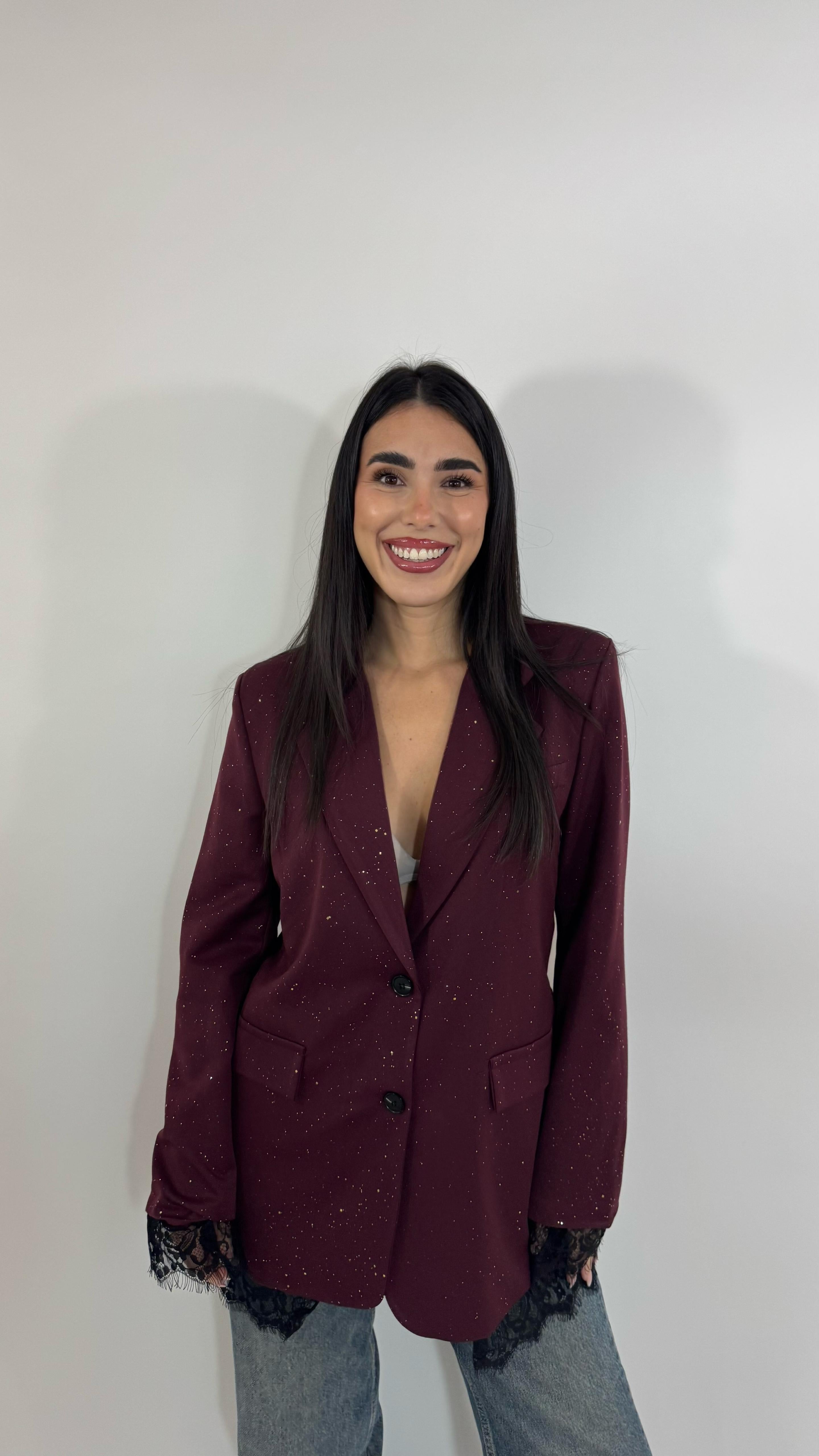 🥂Giacca Galaxy Lace Burgundy