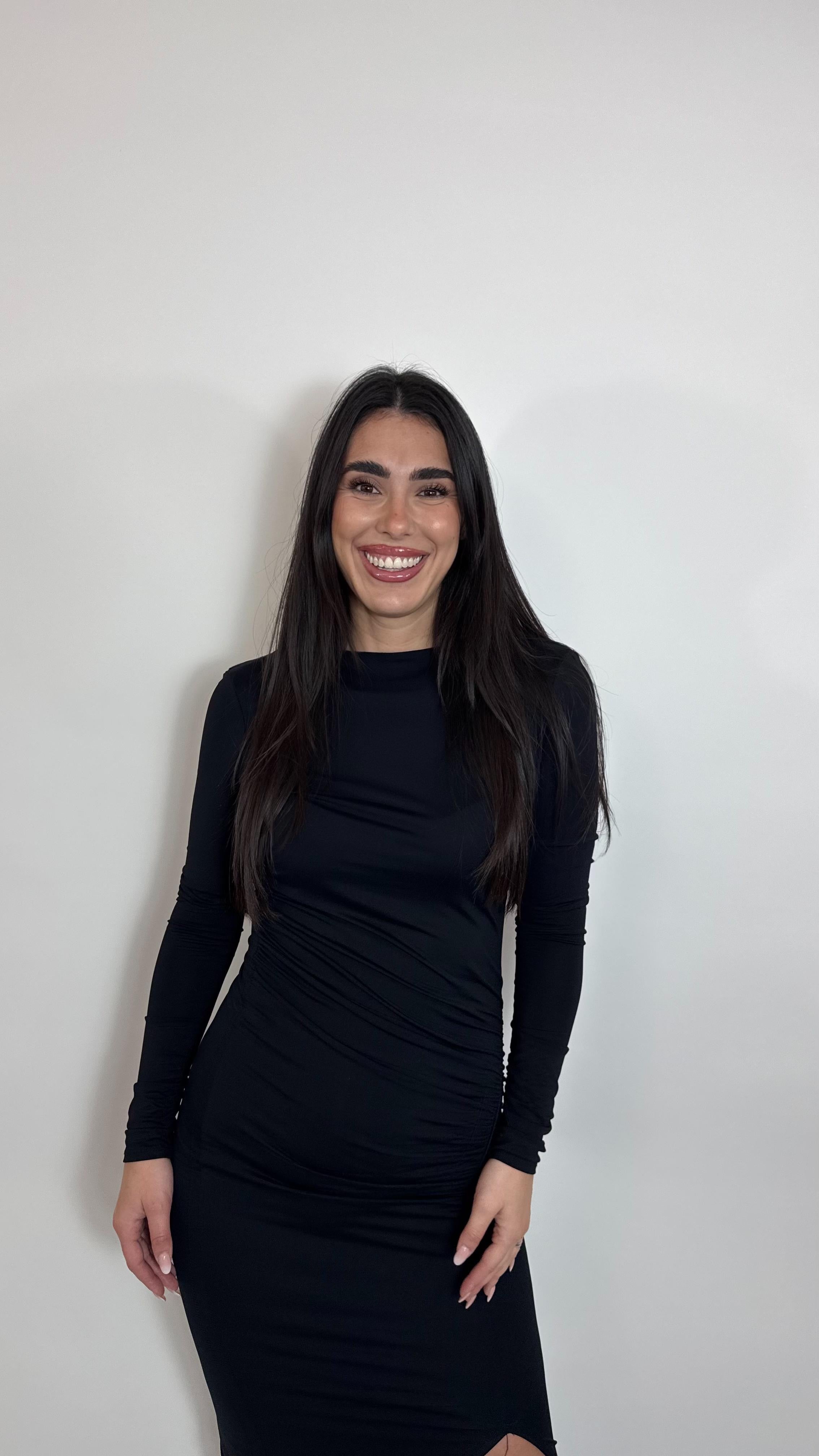 🥂Abito Draped Back Nero