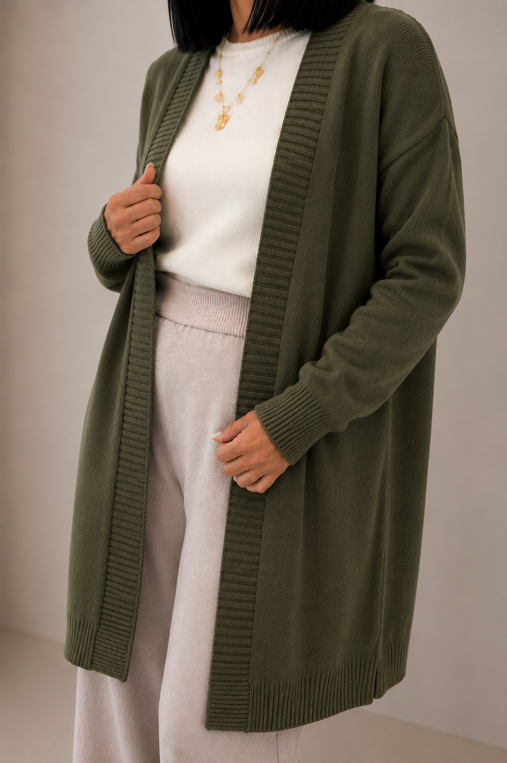 Cardigan Cannolè Top Quality Verde Utility