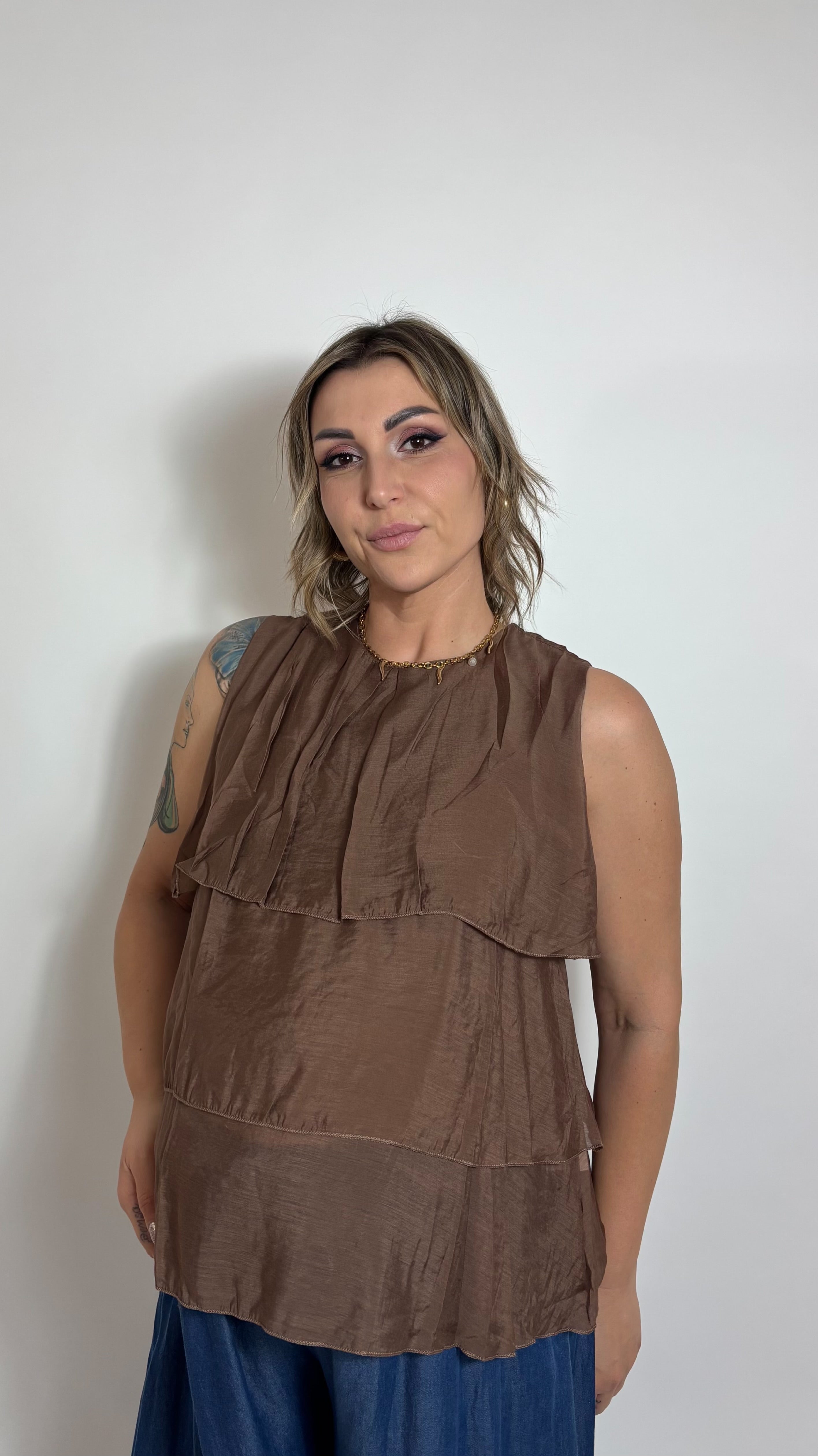 Canotta Volant Choco