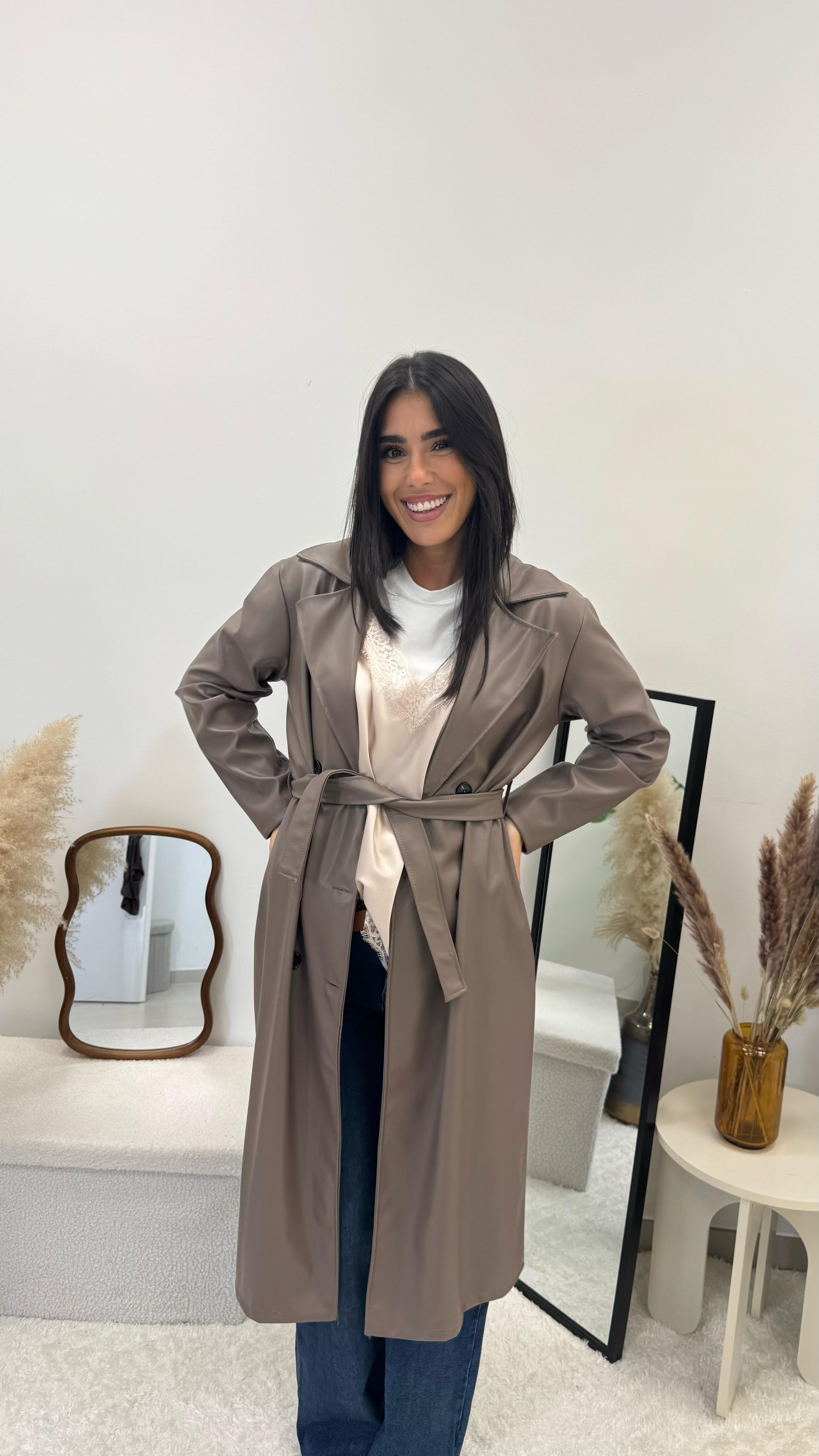 Trench Ecopelle Taupe