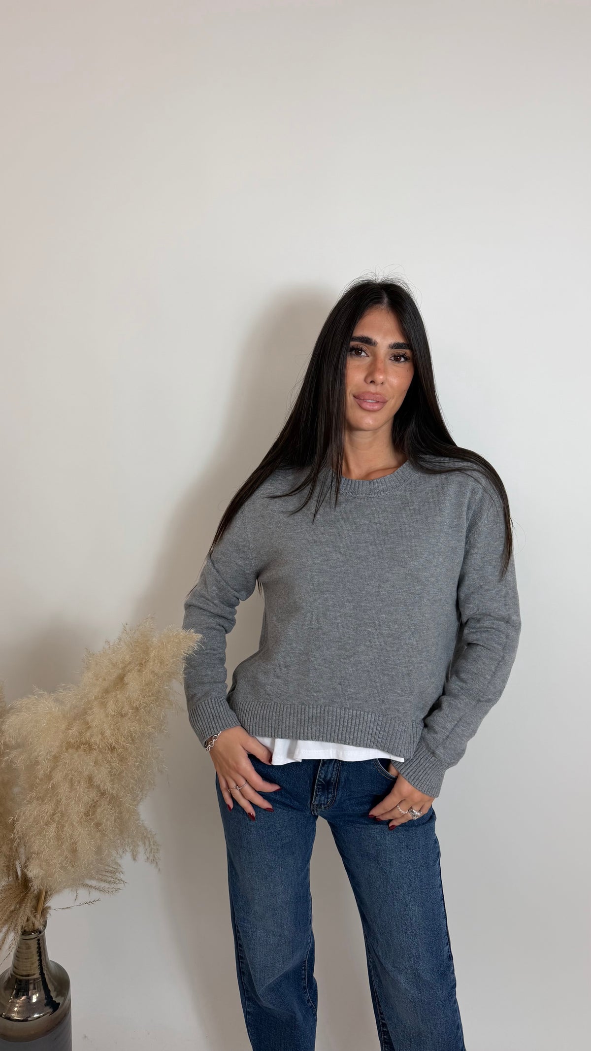 Pull Daily Girocollo Grigio